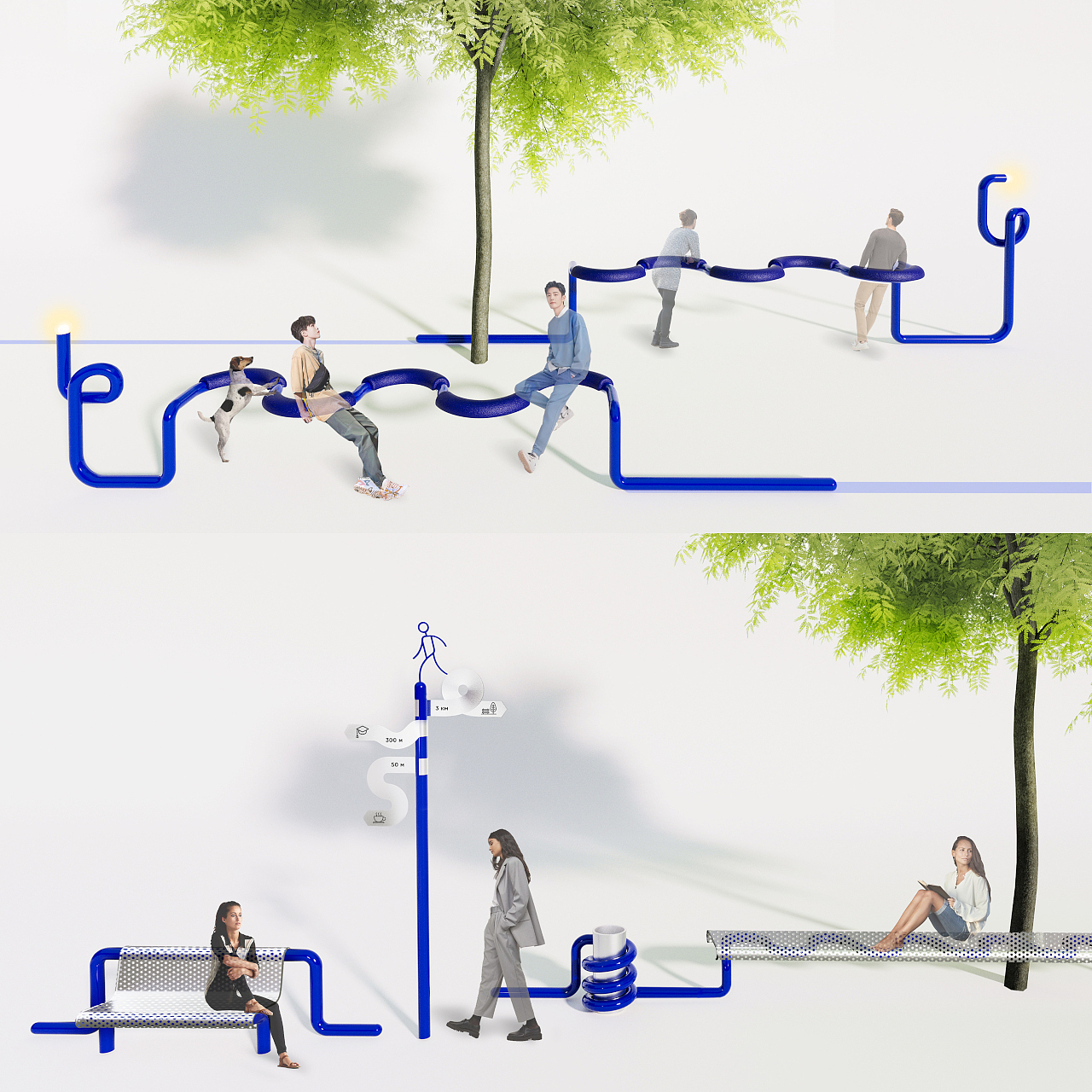Outdoor furniture，originality，communal facilities，THREADS，