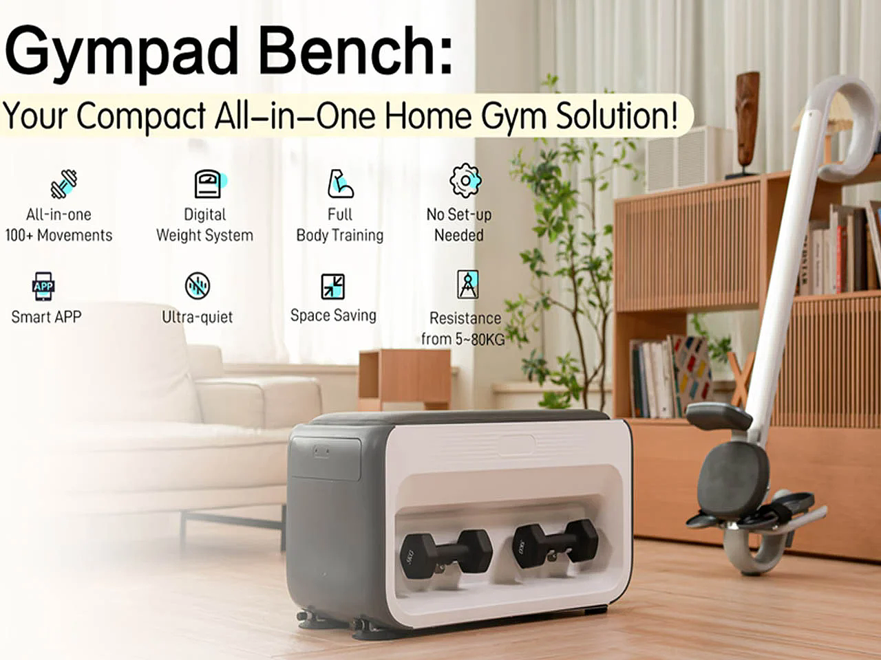 Gympad Bench，Home fitness system，Fitness all-in-one machine，Fitness tools，