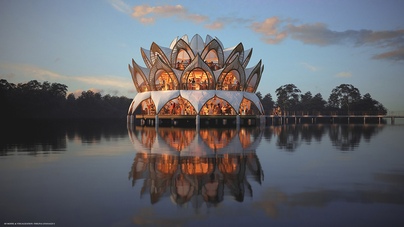 Nelumbo，Floating Restaurant，Architecture，