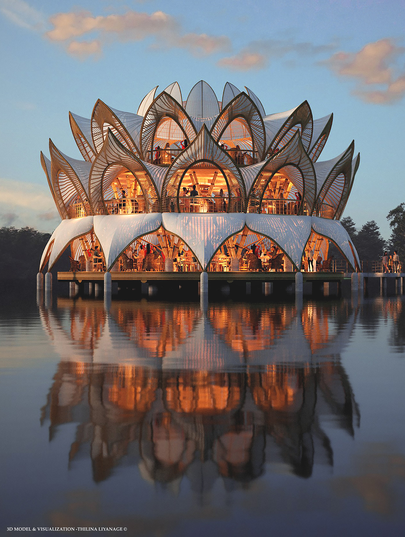 Nelumbo，Floating Restaurant，Architecture，