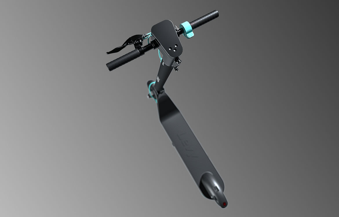 Levy，Electric scooter，3D Visualization，
