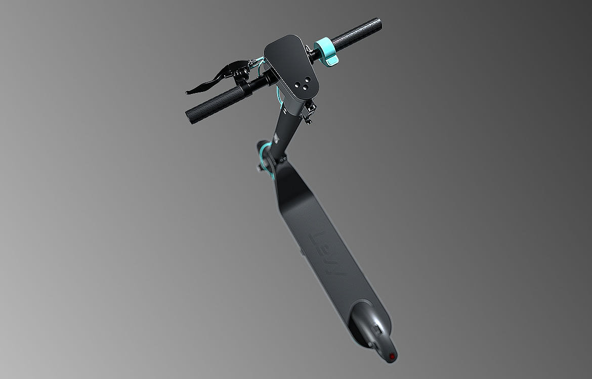 Levy，Electric scooter，3D Visualization，