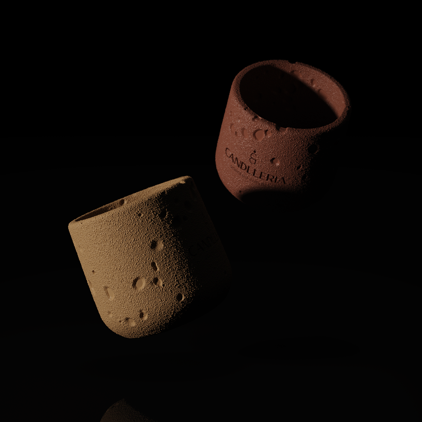 Candleria，3D printing，candle vase，packing design，