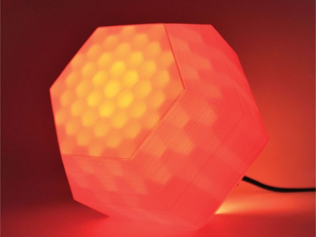 simple，3D printing，honeycomb lamp，Pixelation，