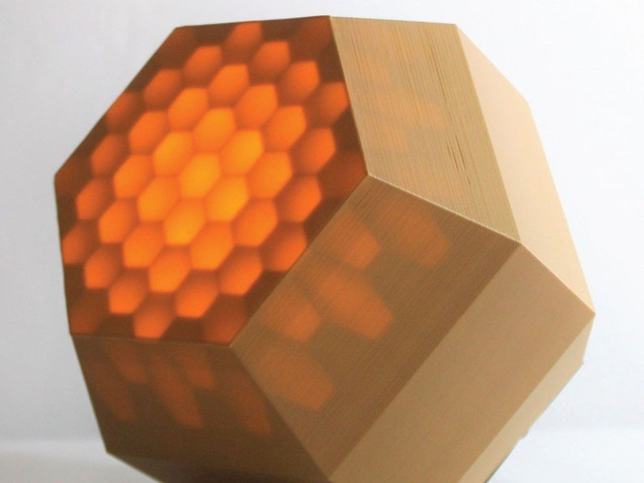 simple，3D printing，honeycomb lamp，Pixelation，