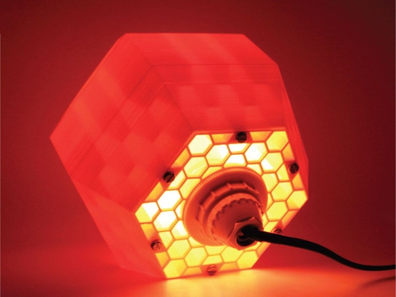 simple，3D printing，honeycomb lamp，Pixelation，