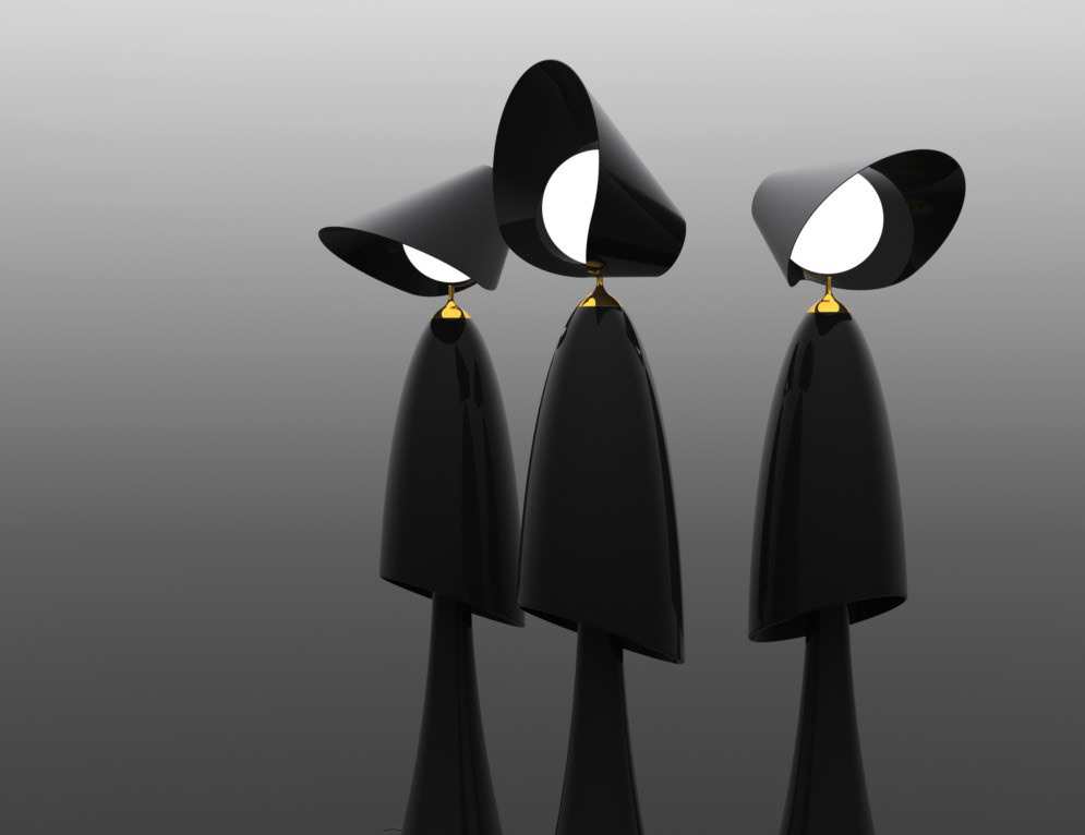 Ancilla，Floor lamp，personification，