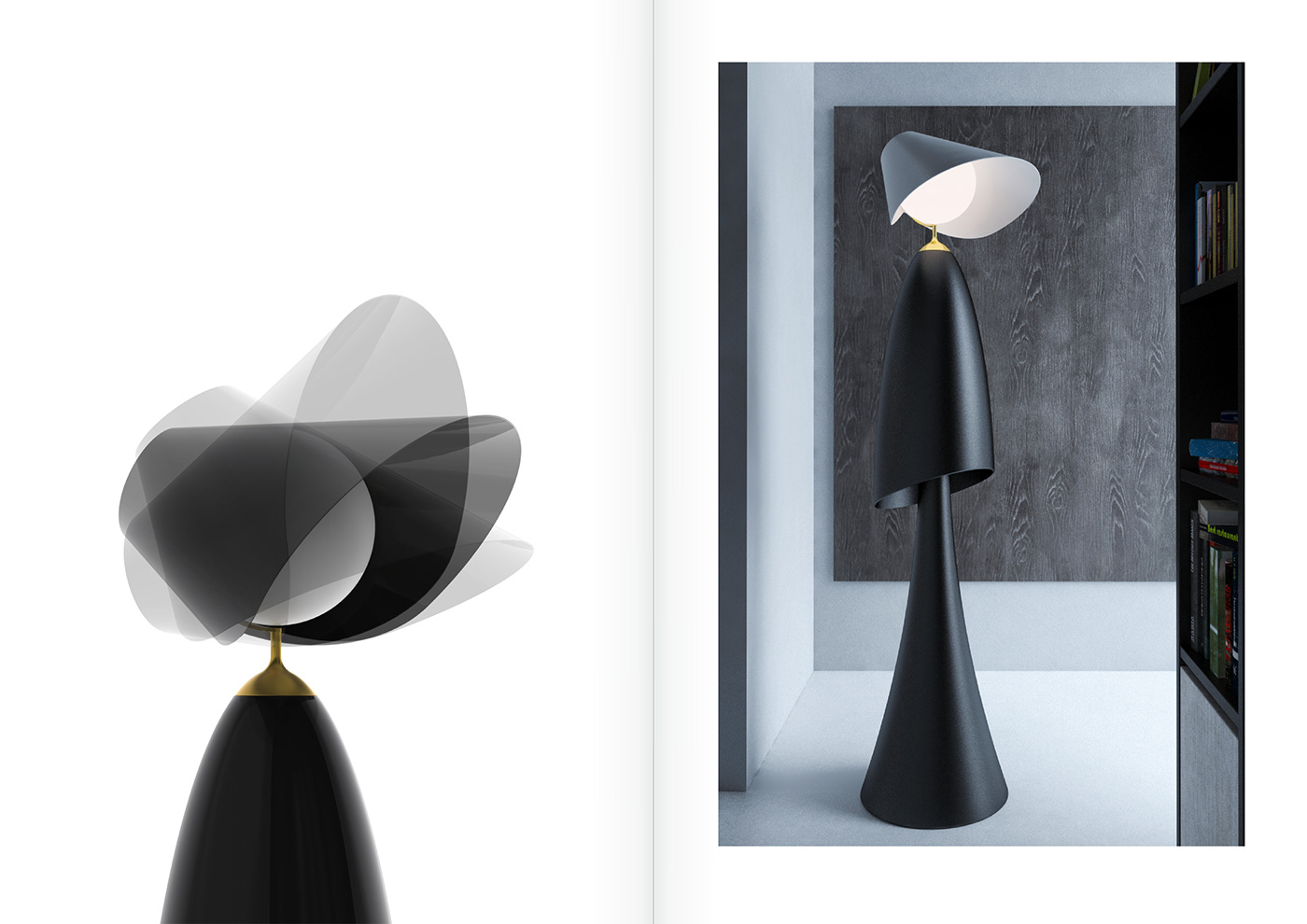 Ancilla，Floor lamp，personification，