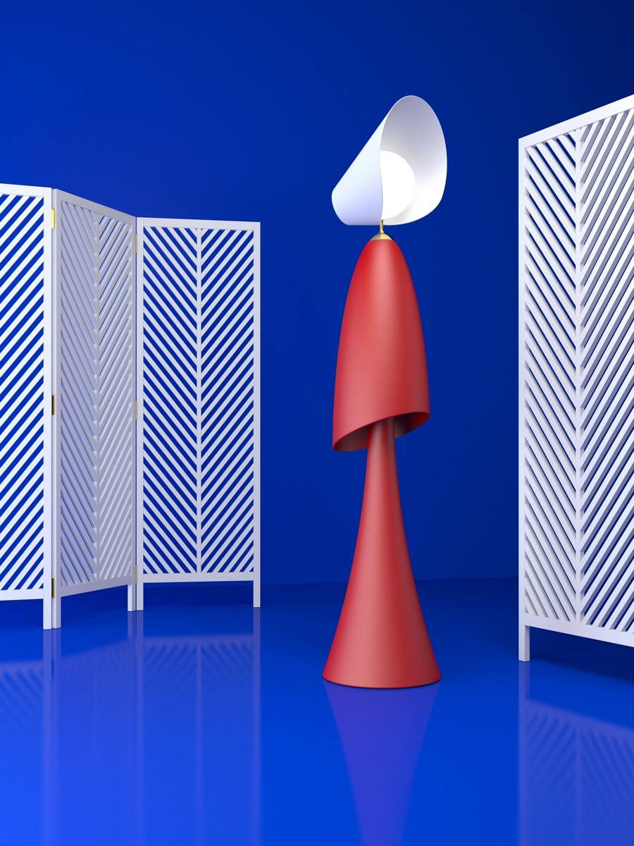 Ancilla，Floor lamp，personification，