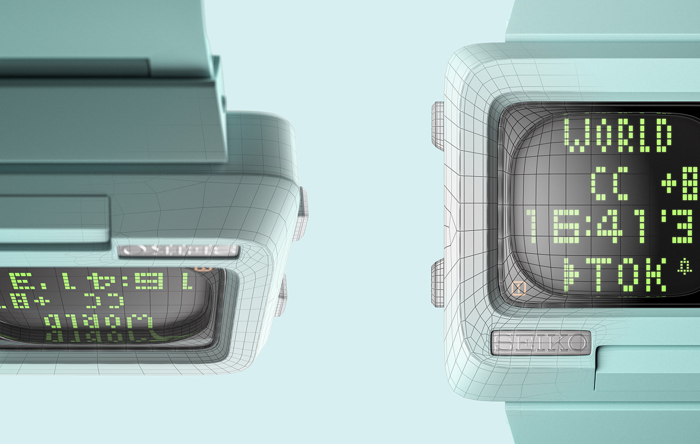 Seiko H-Timetron，Wrist watch，product design，