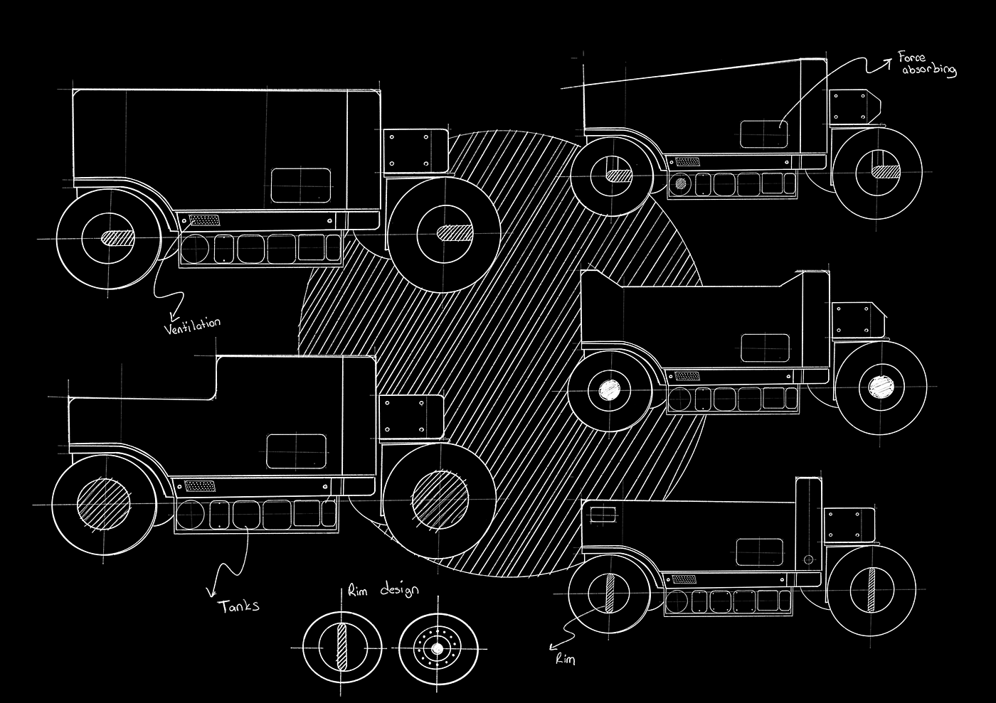 Hyperlynx，Cyberpunk，Automatic driving，truck，