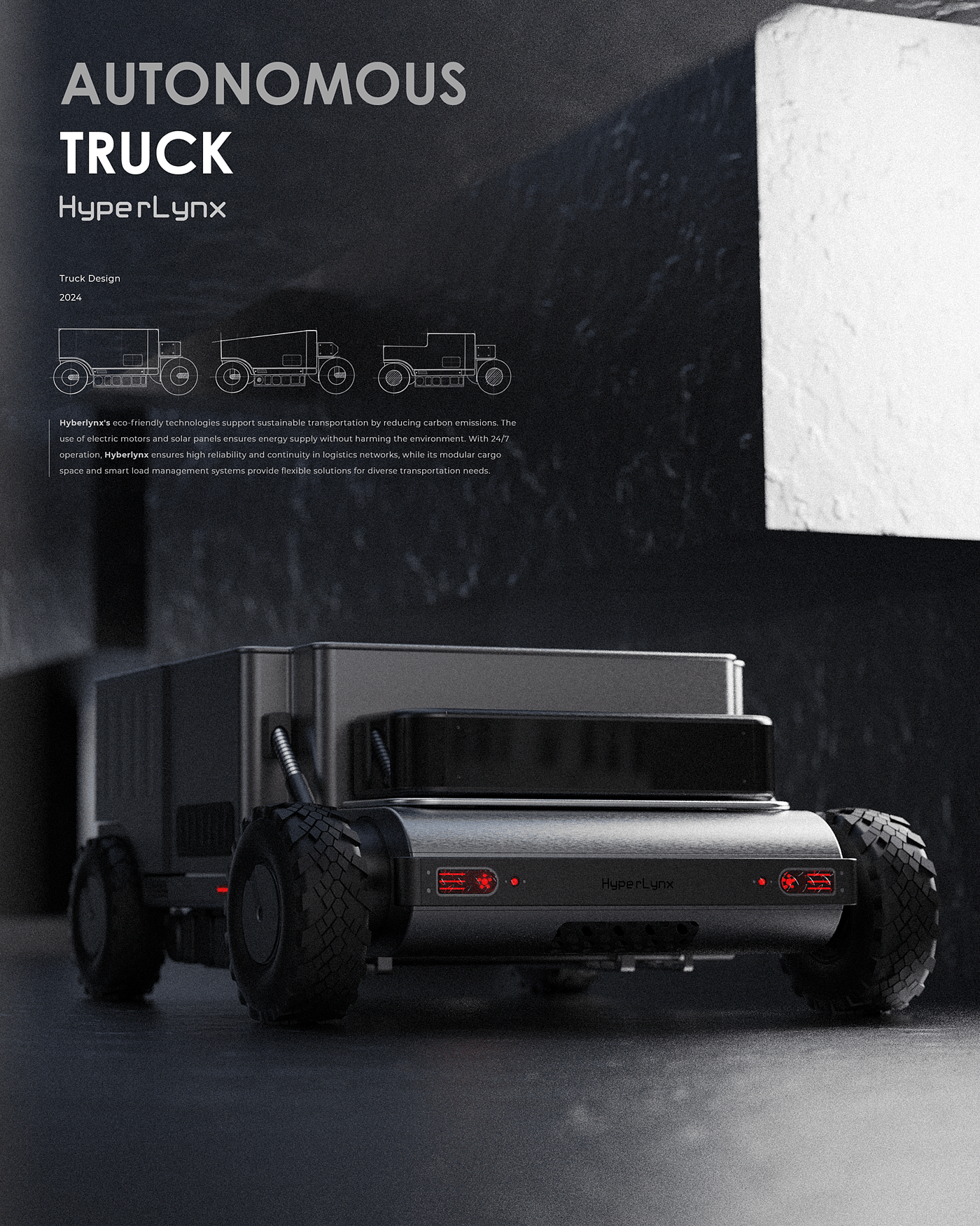 Hyperlynx，Cyberpunk，Automatic driving，truck，