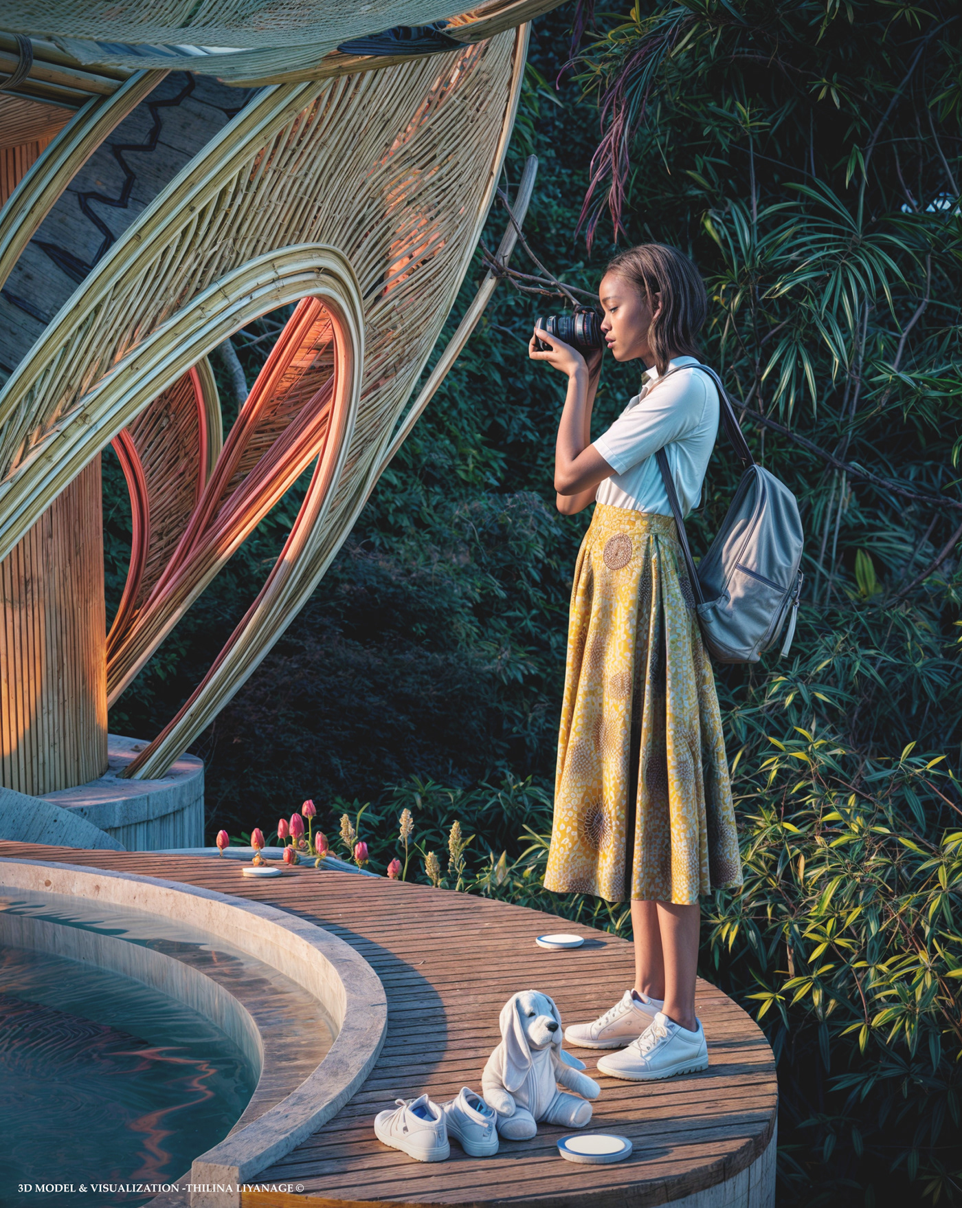 Bamboo，Single Room，villa，