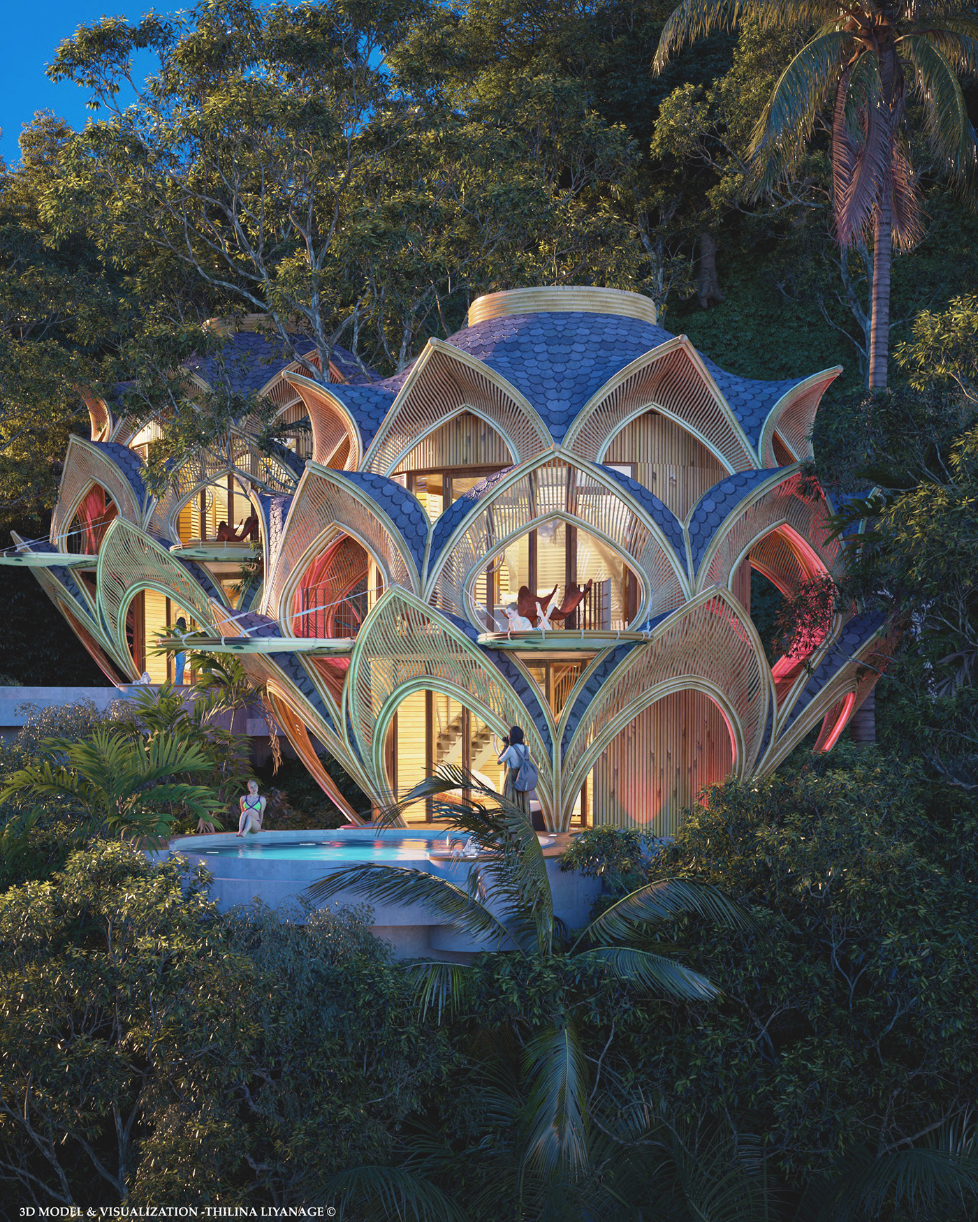 Bamboo，Single Room，villa，