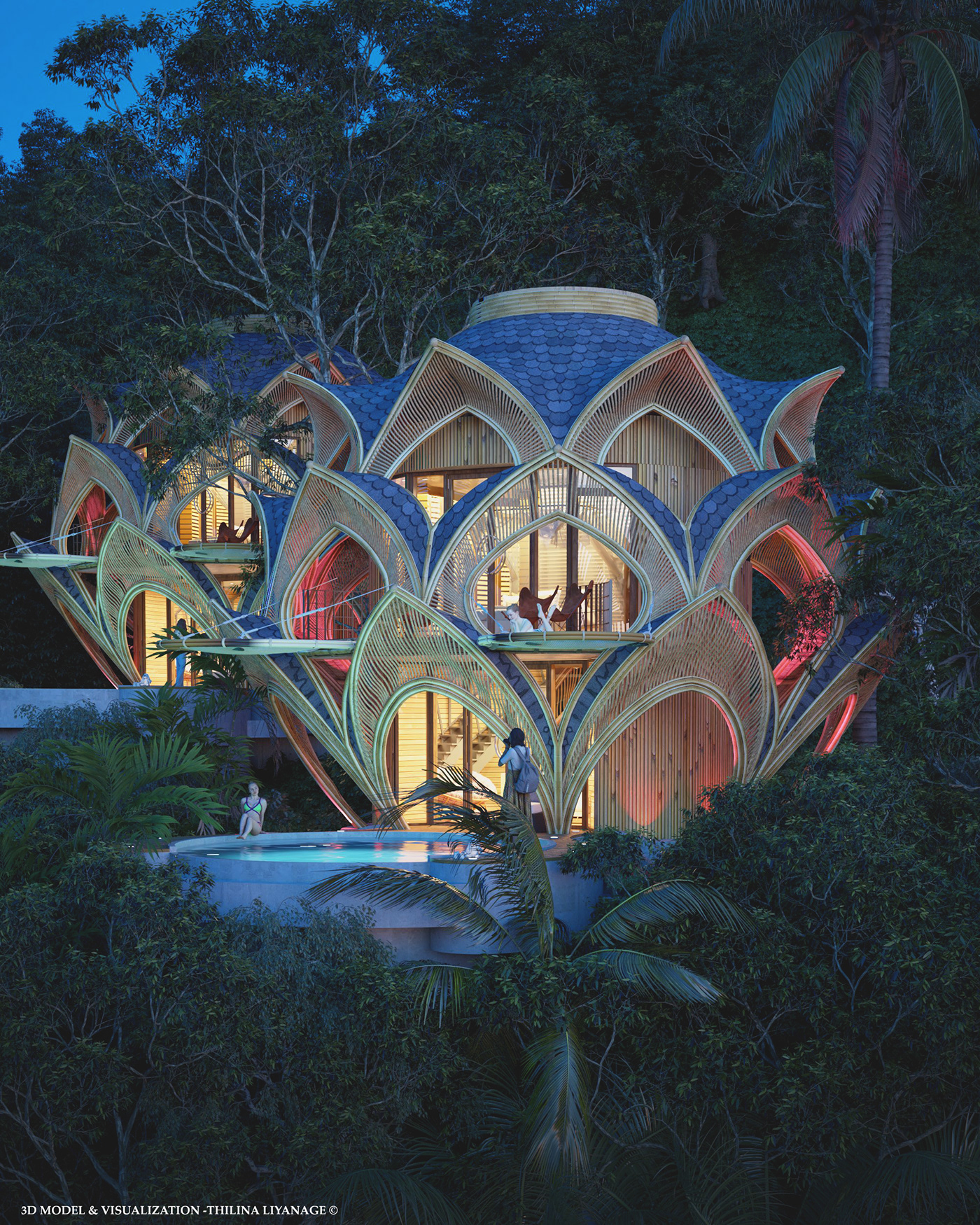 Bamboo，Single Room，villa，