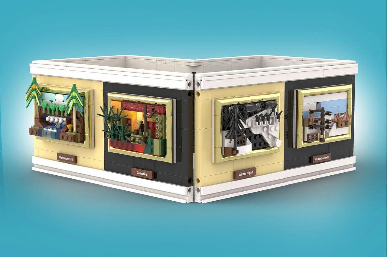 Foldable，Miniature Art Gallery，Lego，