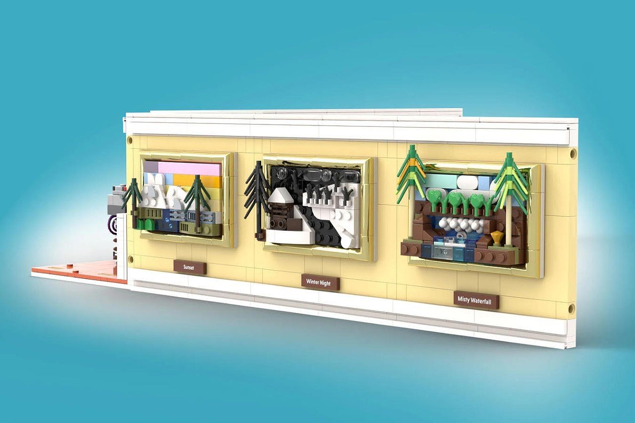 Foldable，Miniature Art Gallery，Lego，