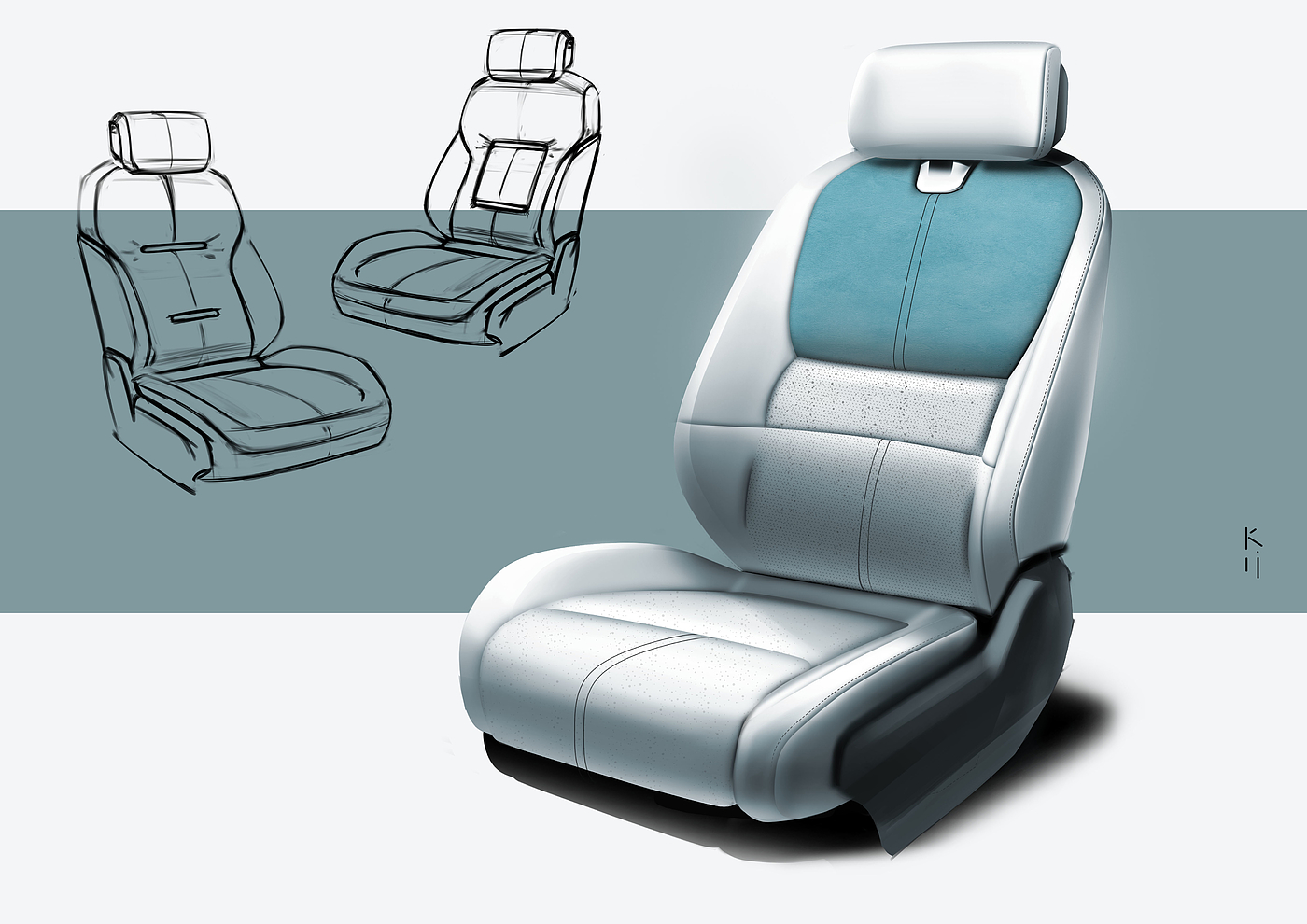 Car seat, seat, concept car seat，