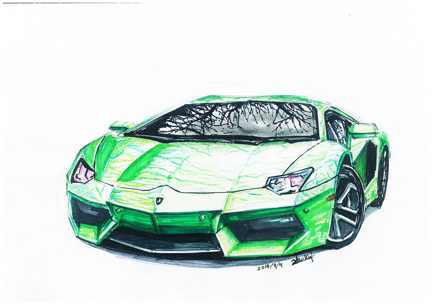 hand-painted, sports car, ferrari, lamborghini，