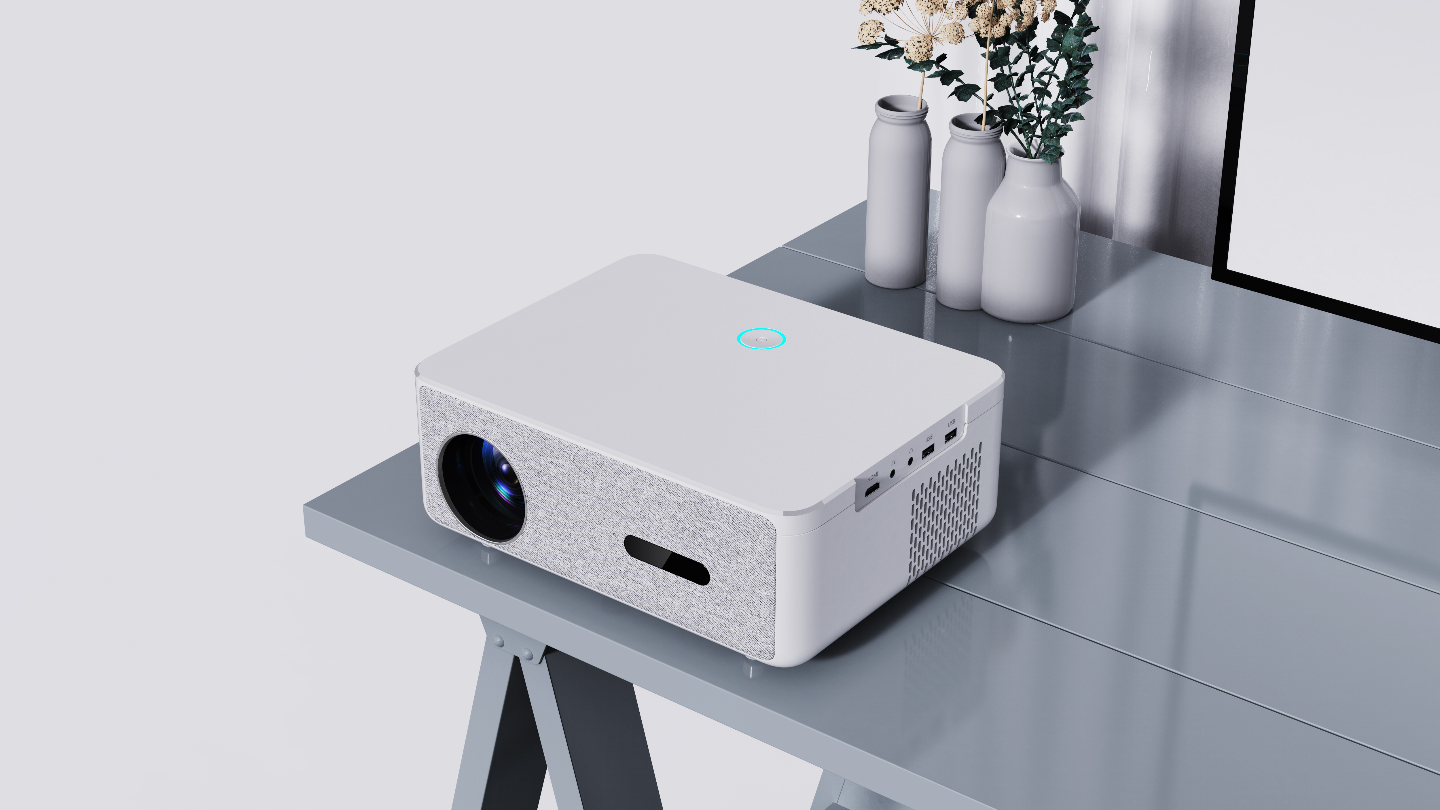 Projector，Home，Simplicity，Minimalist，woven design，fashion，Millet wind，Sense of science and technology，