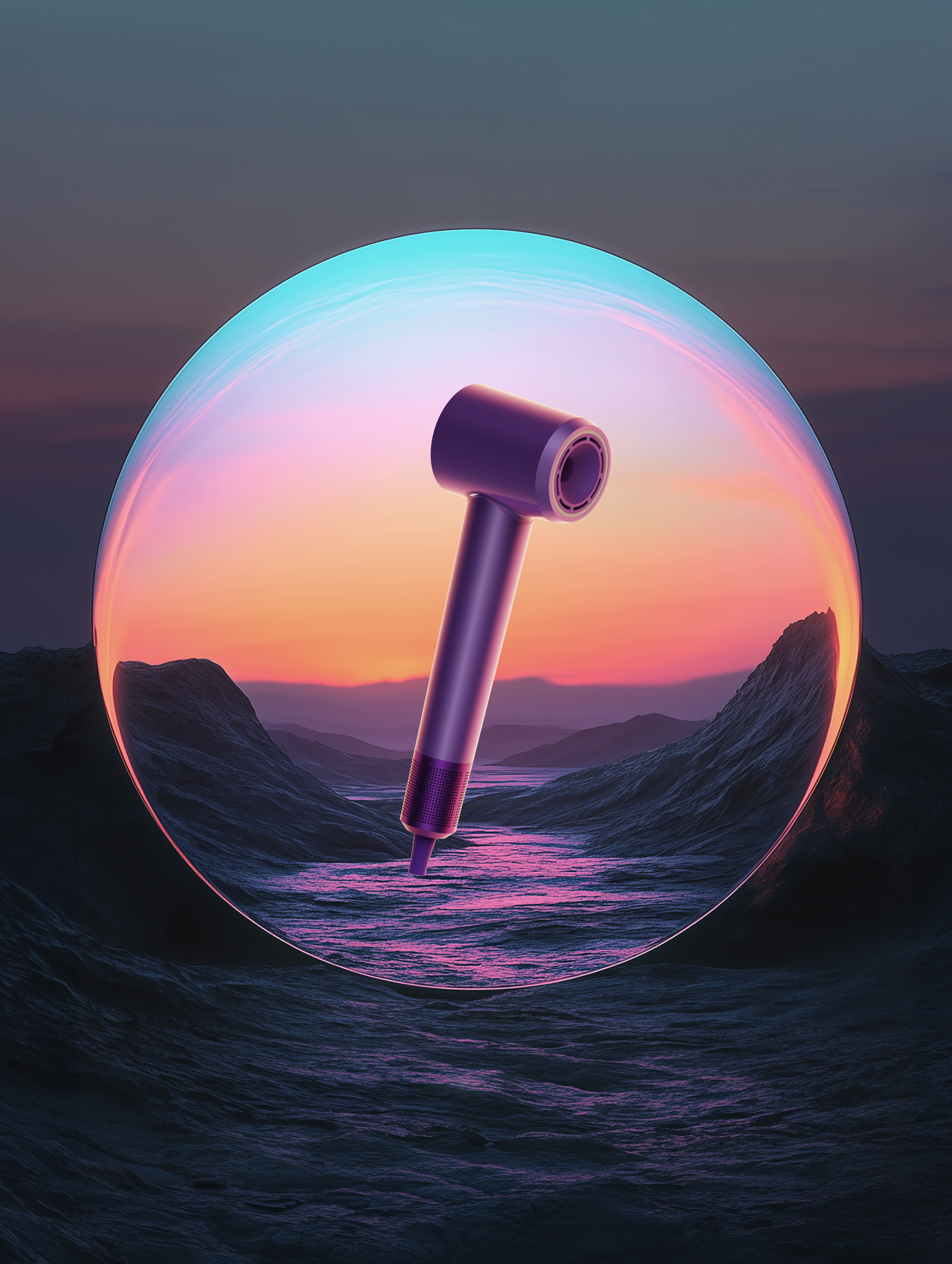 AI Product Photography，xyz laboratory，hair drier，Leifen，ai，Product photography，Rendering，E-commerce diagram，