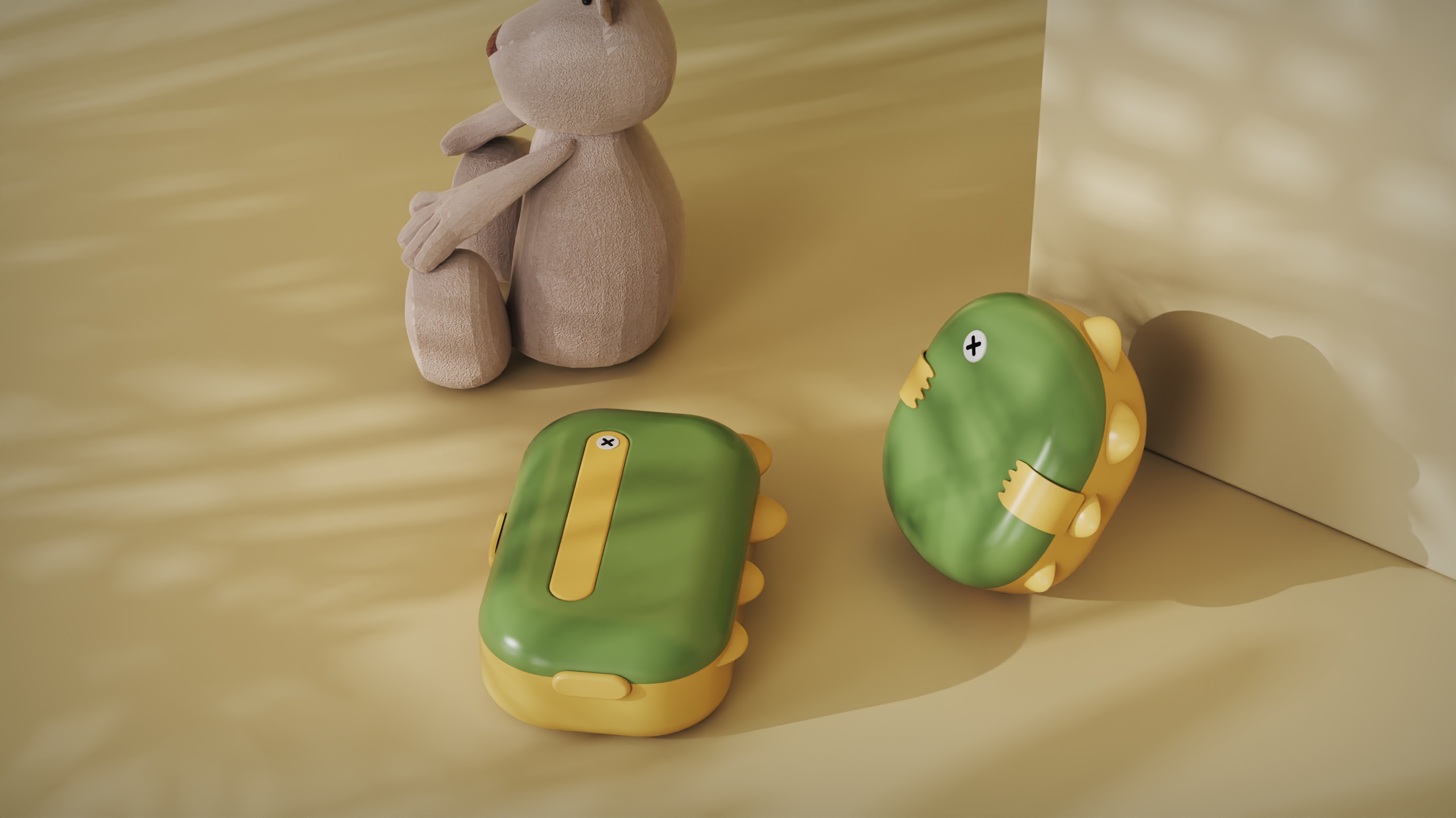 product design，Lunch box，Cartoon，dinosaur，Appearance design，