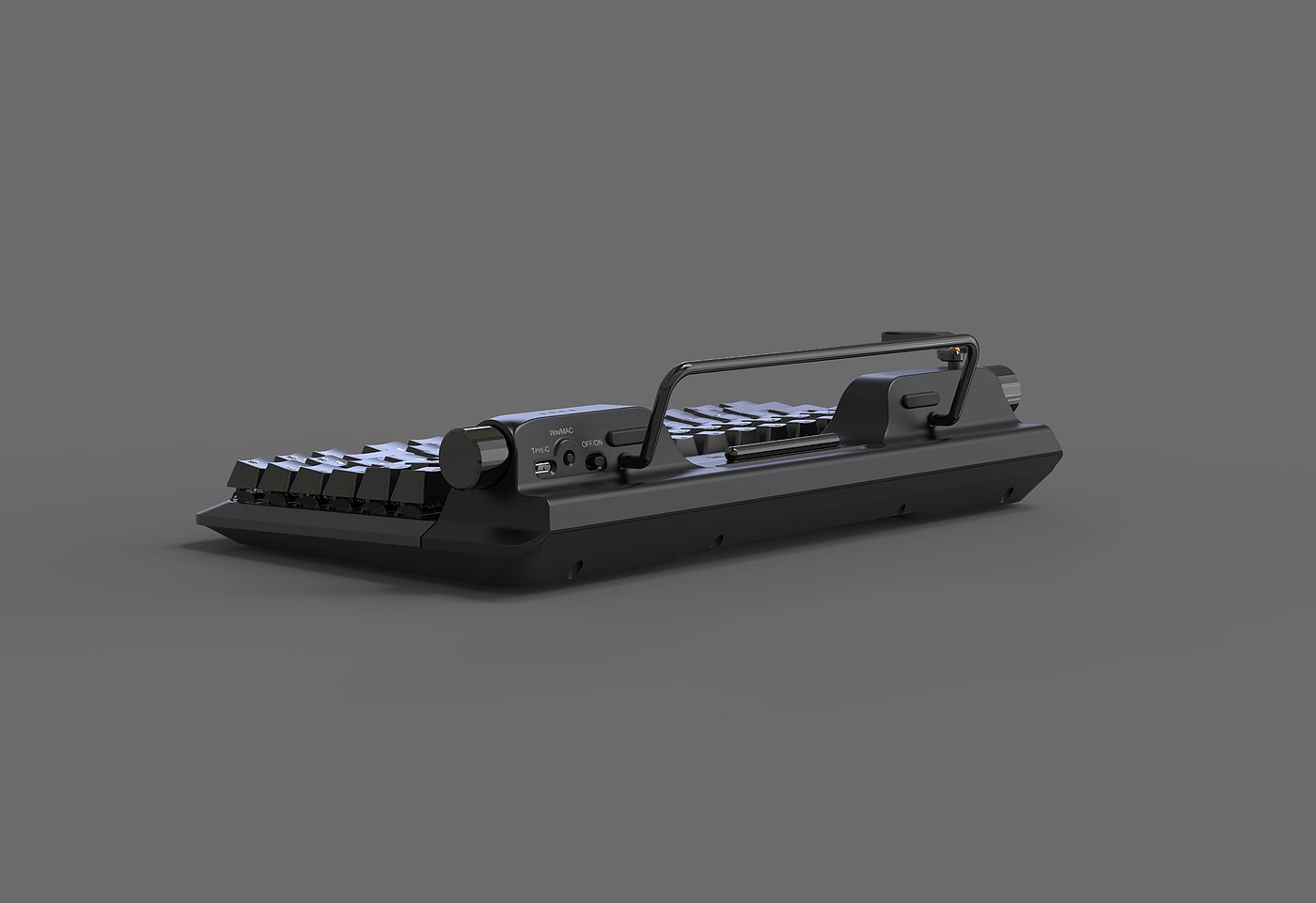 Typewriter keyboard with stand re-upgrade，High Low Key，Three-mode mobile equipment，