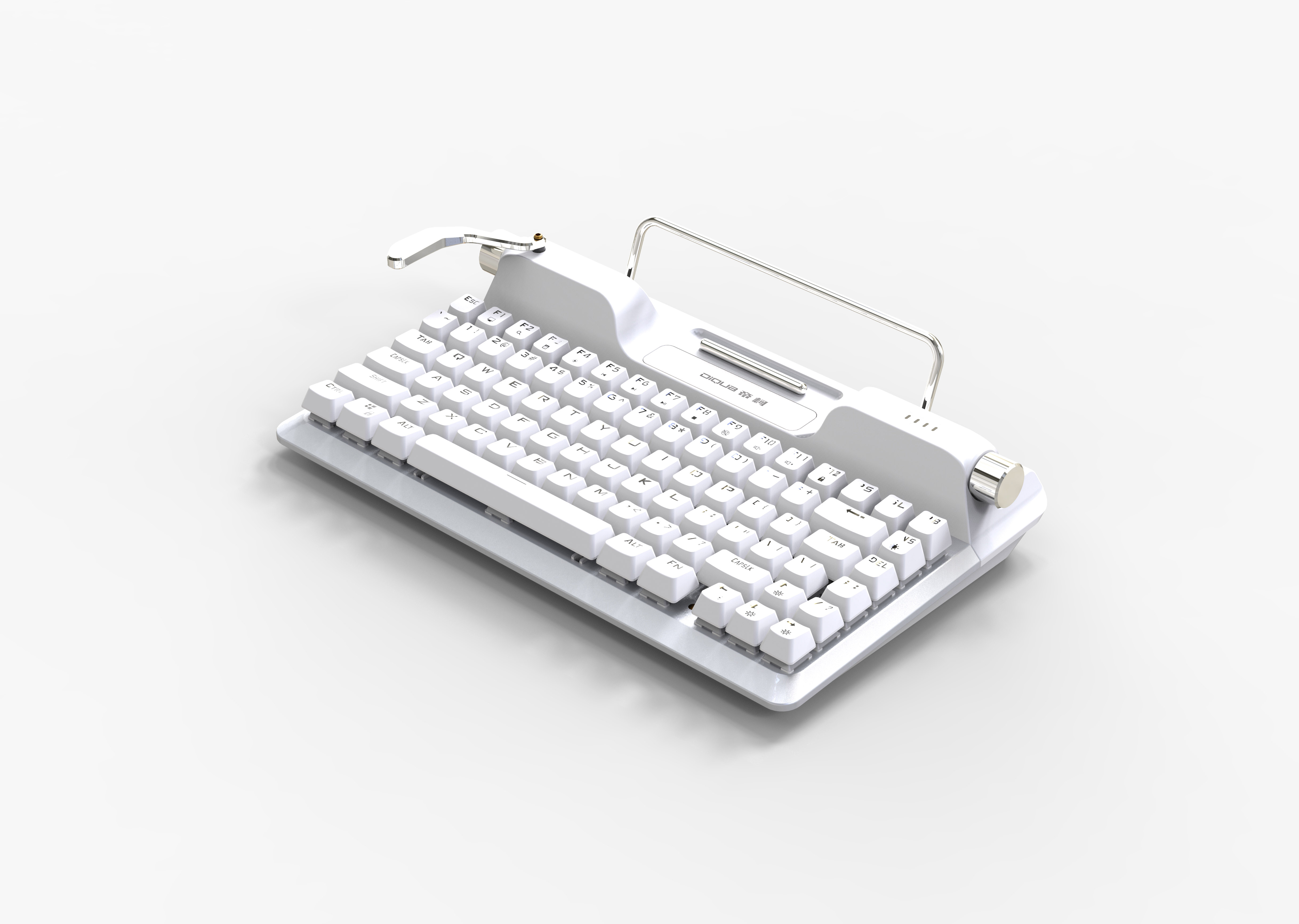 Typewriter keyboard with stand re-upgrade，High Low Key，Three-mode mobile equipment，