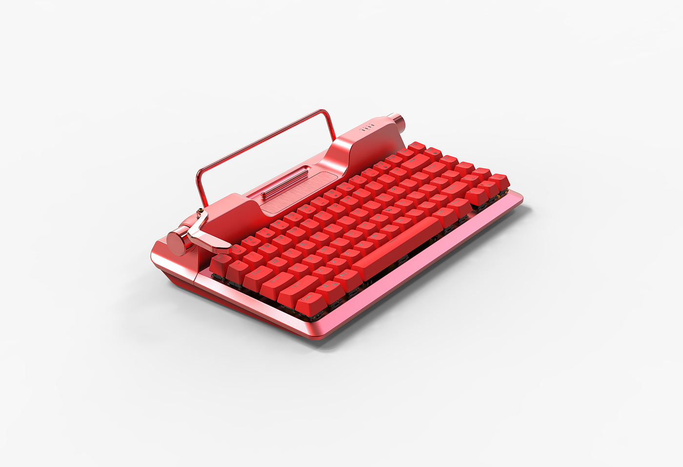 Typewriter keyboard with stand re-upgrade，High Low Key，Three-mode mobile equipment，