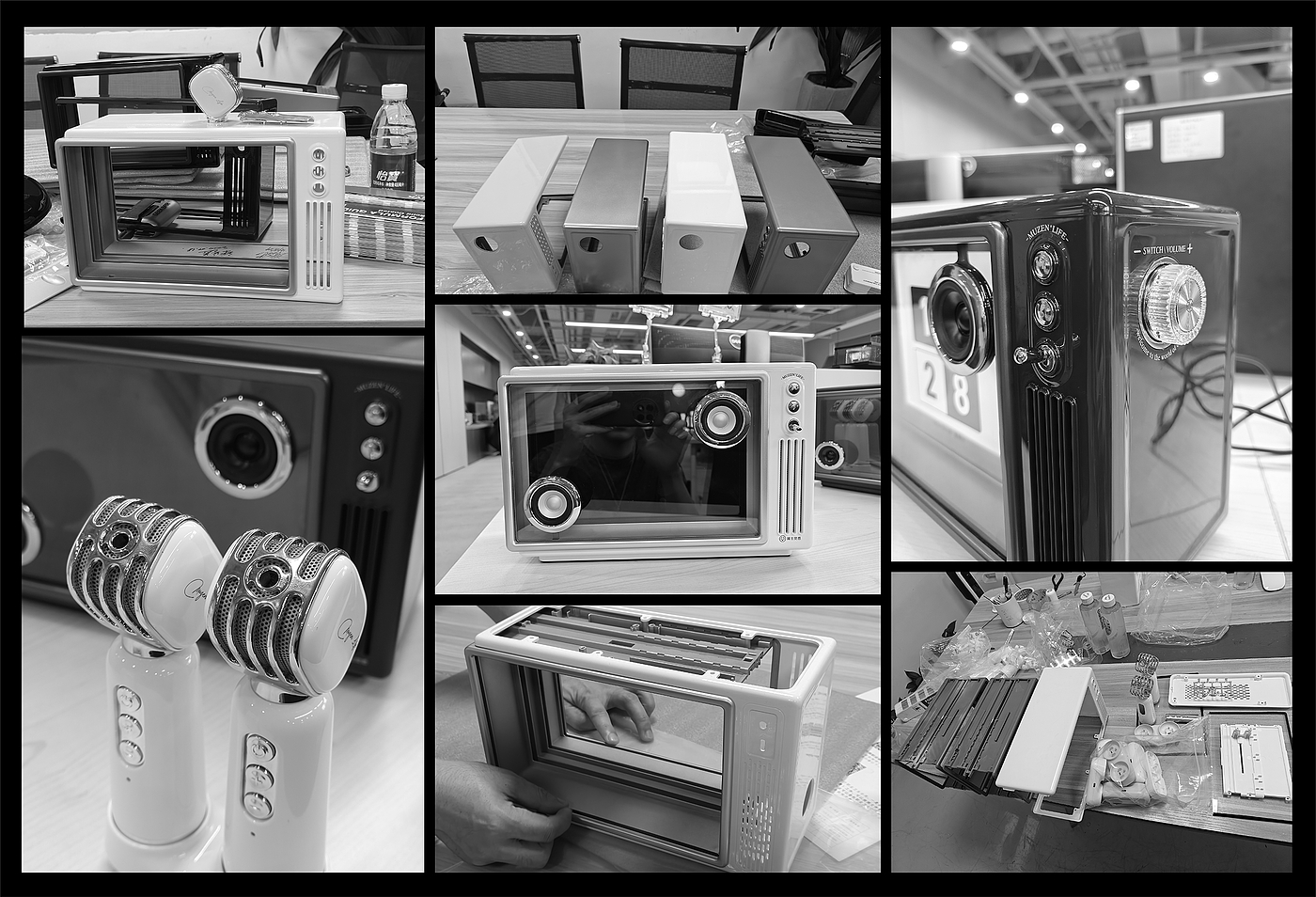 product design，industrial design，loudspeaker box，Lyrics sound，Microphone，Elvis stereo，