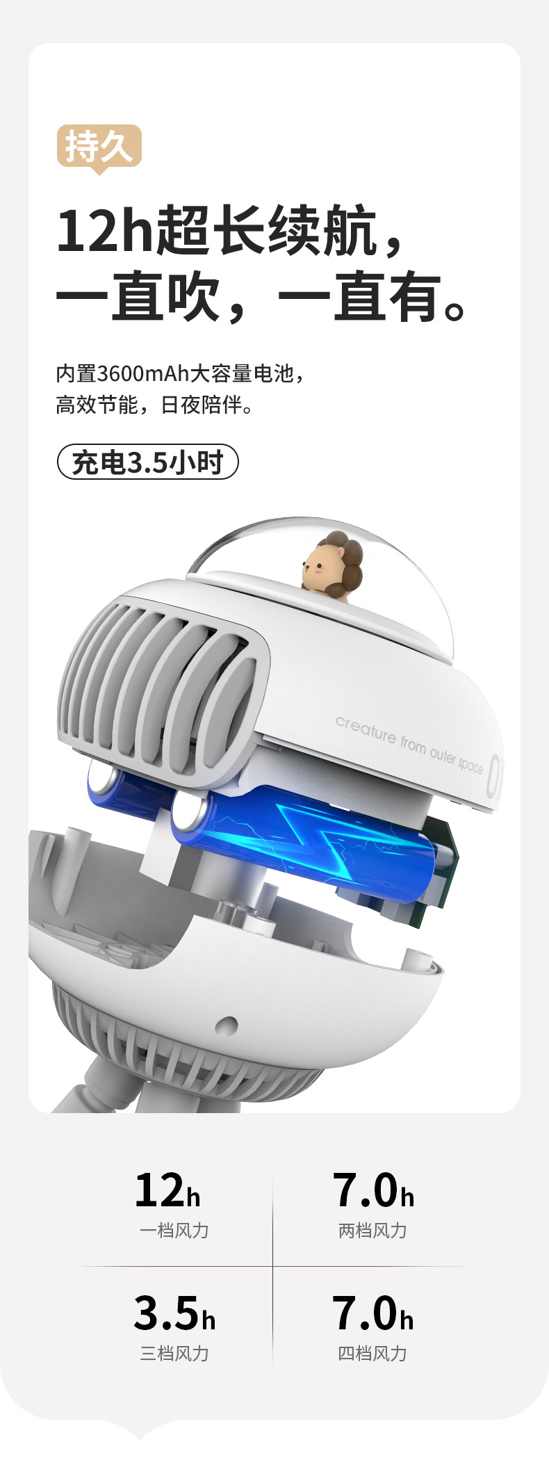 Explosions; Cartoon fan; Small fan; Outdoor; Multifunction，