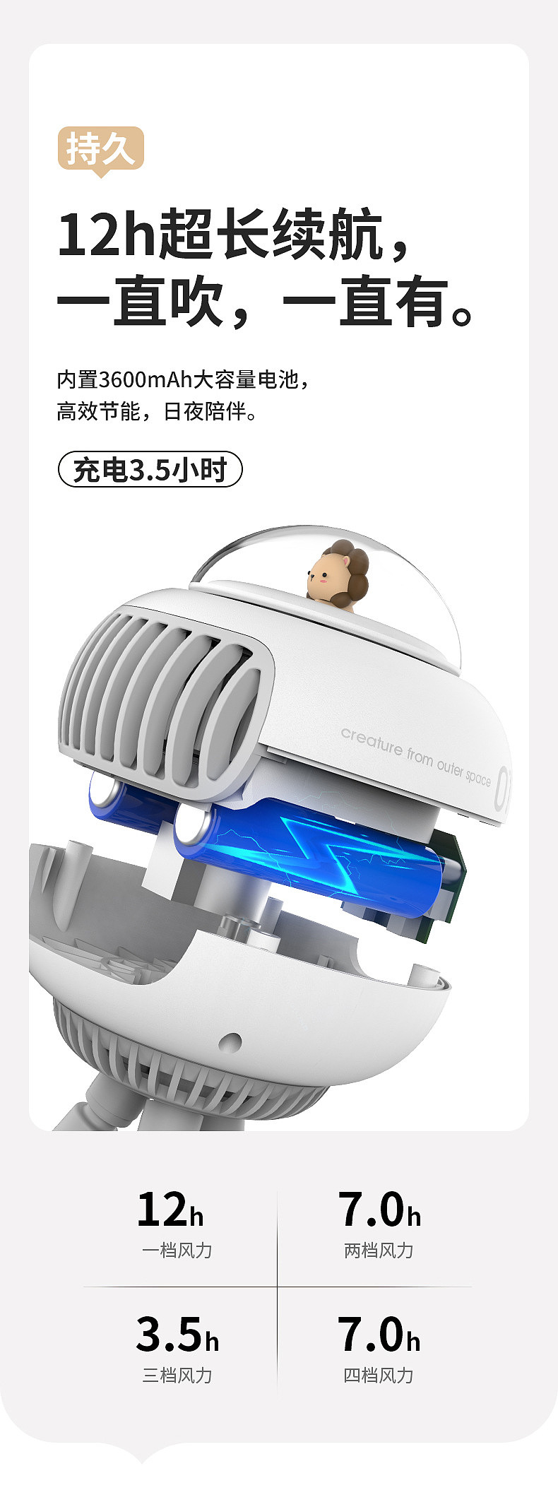 Explosions; Cartoon fan; Small fan; Outdoor; Multifunction，