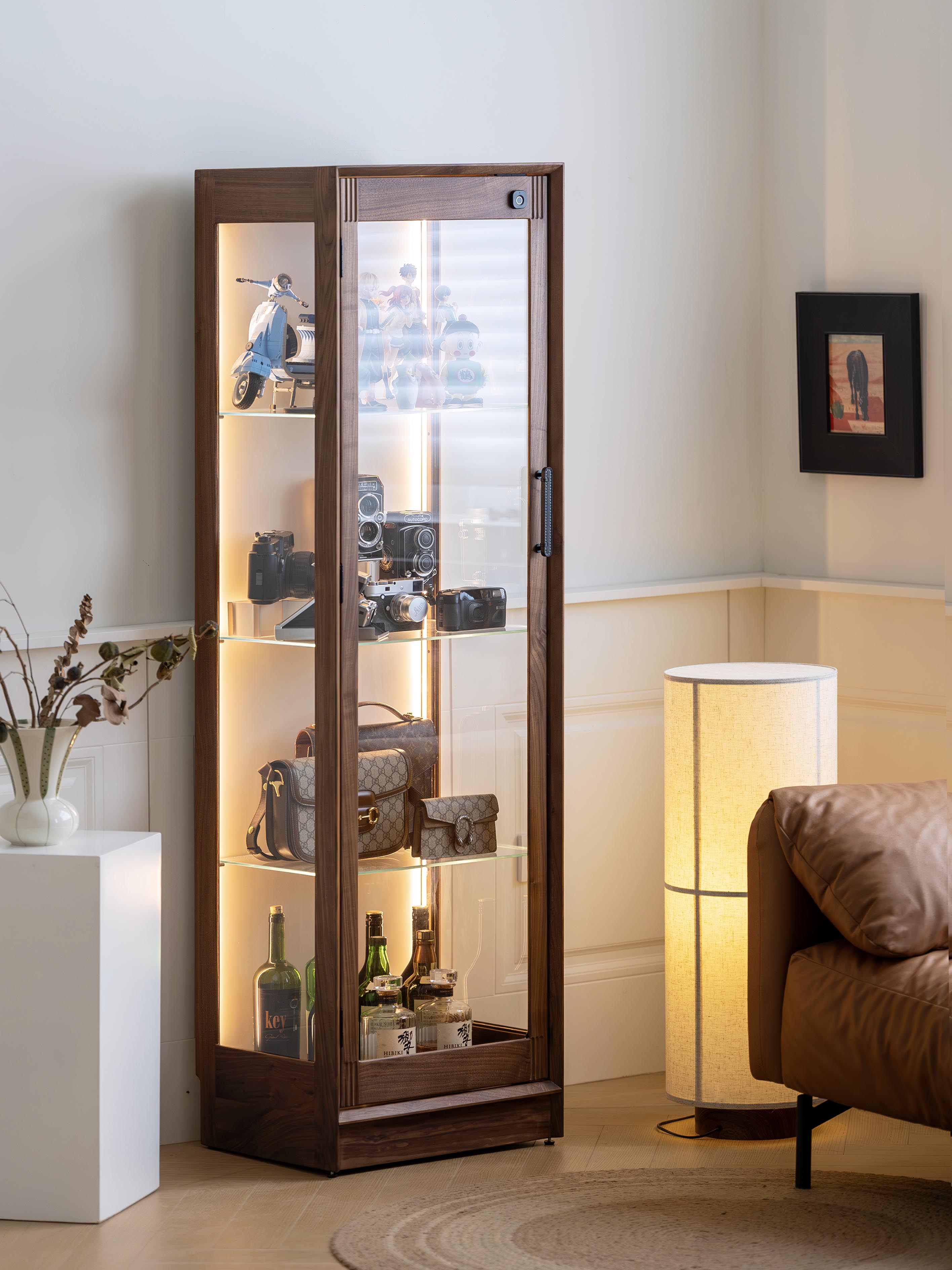 Original design，furniture design ，Display cabinet，Residential Furniture，Solid wood furniture，Black walnut furniture，