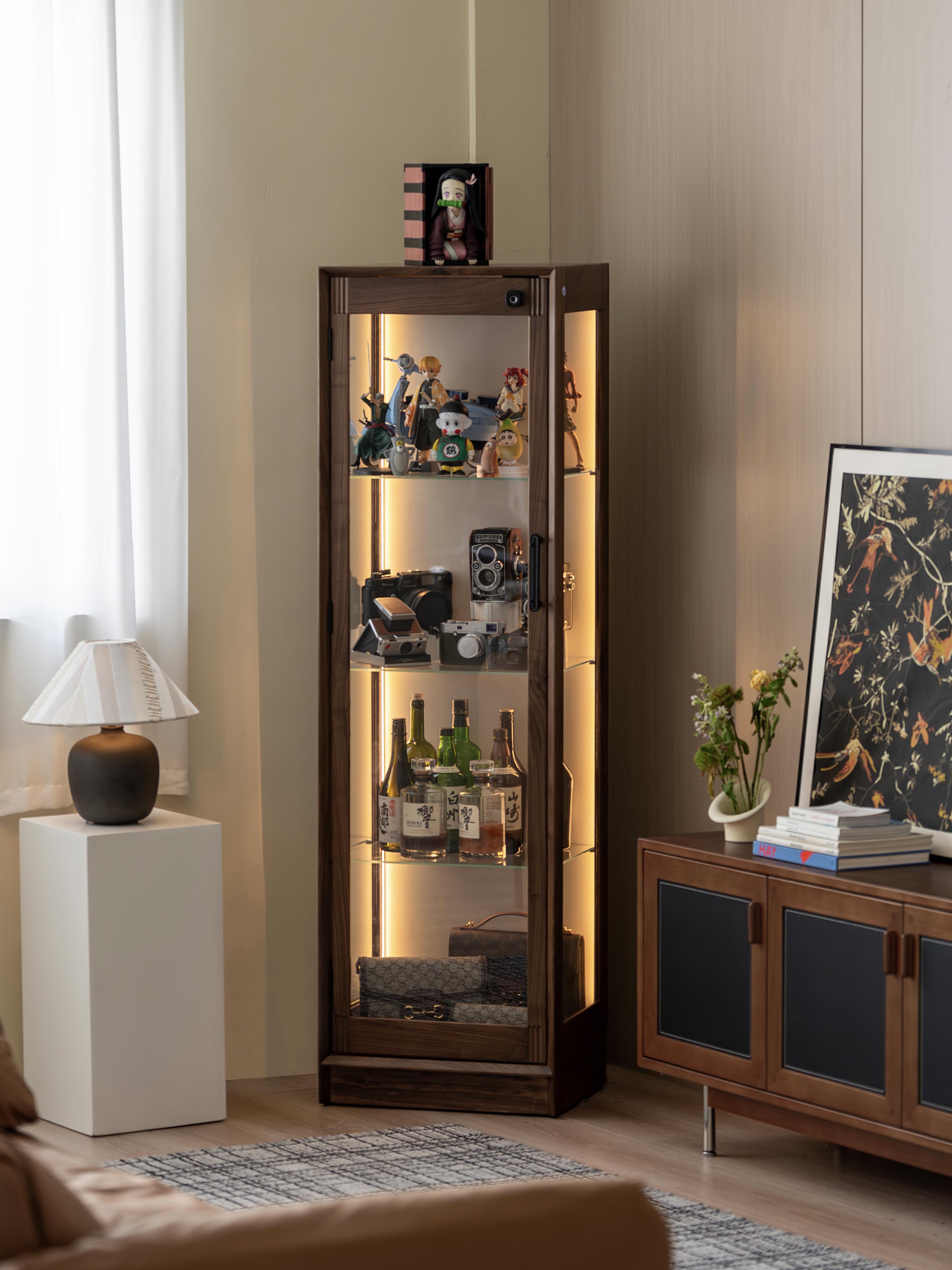 Original design，furniture design ，Display cabinet，Residential Furniture，Solid wood furniture，Black walnut furniture，