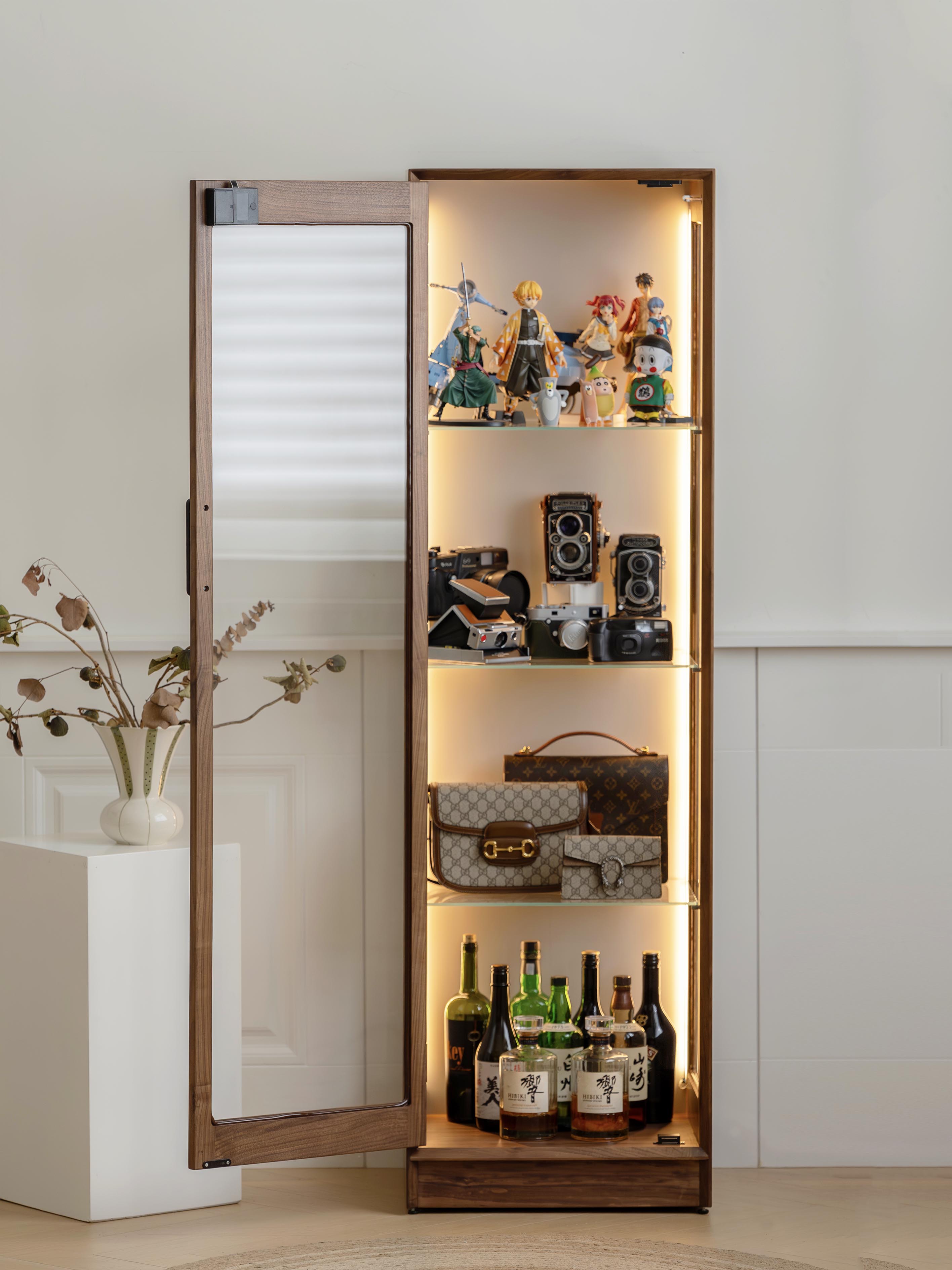 Original design，furniture design ，Display cabinet，Residential Furniture，Solid wood furniture，Black walnut furniture，