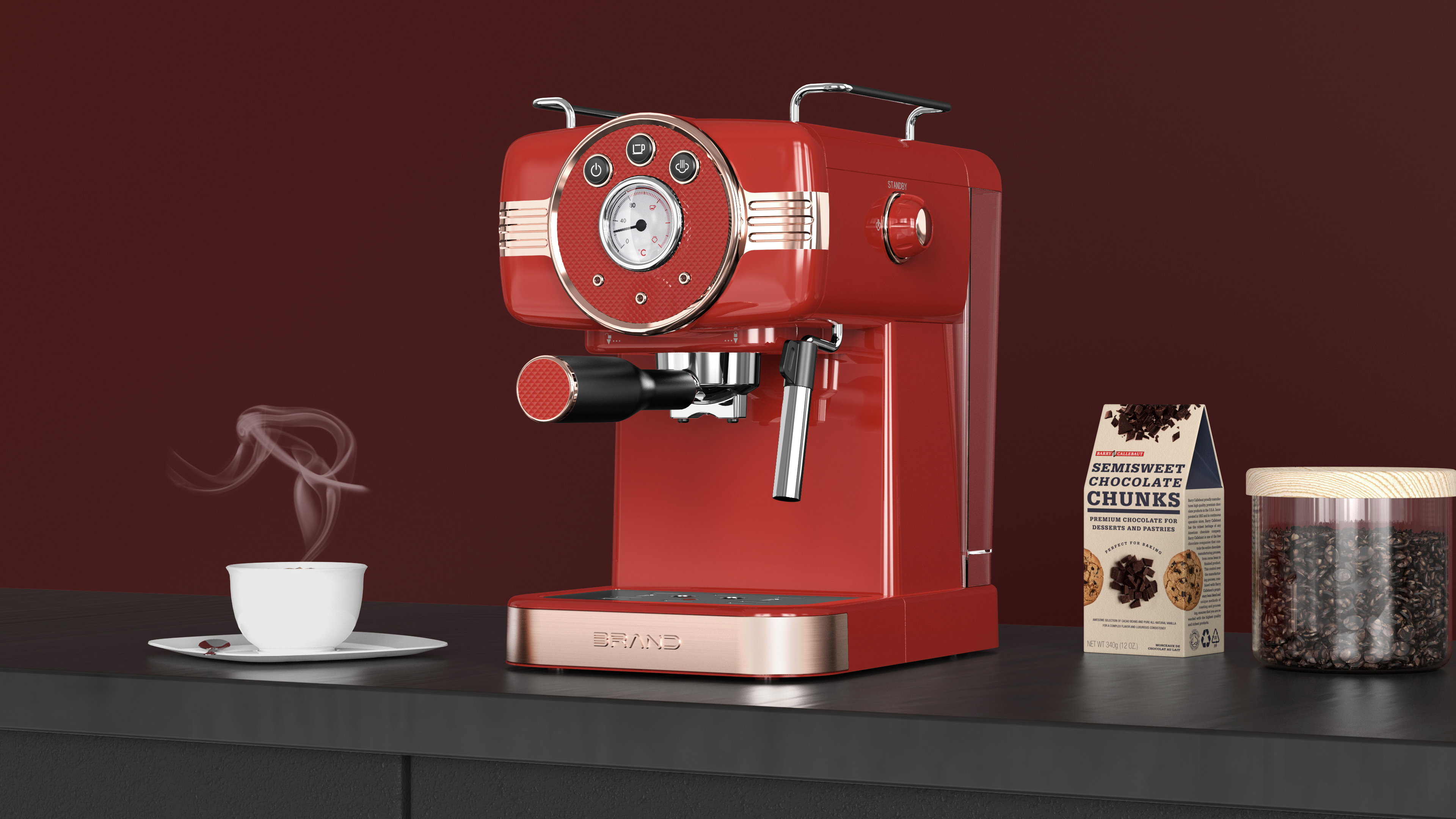 Coffee machine design，Small household appliance design，Product appearance design，Kitchen Appliance Design，