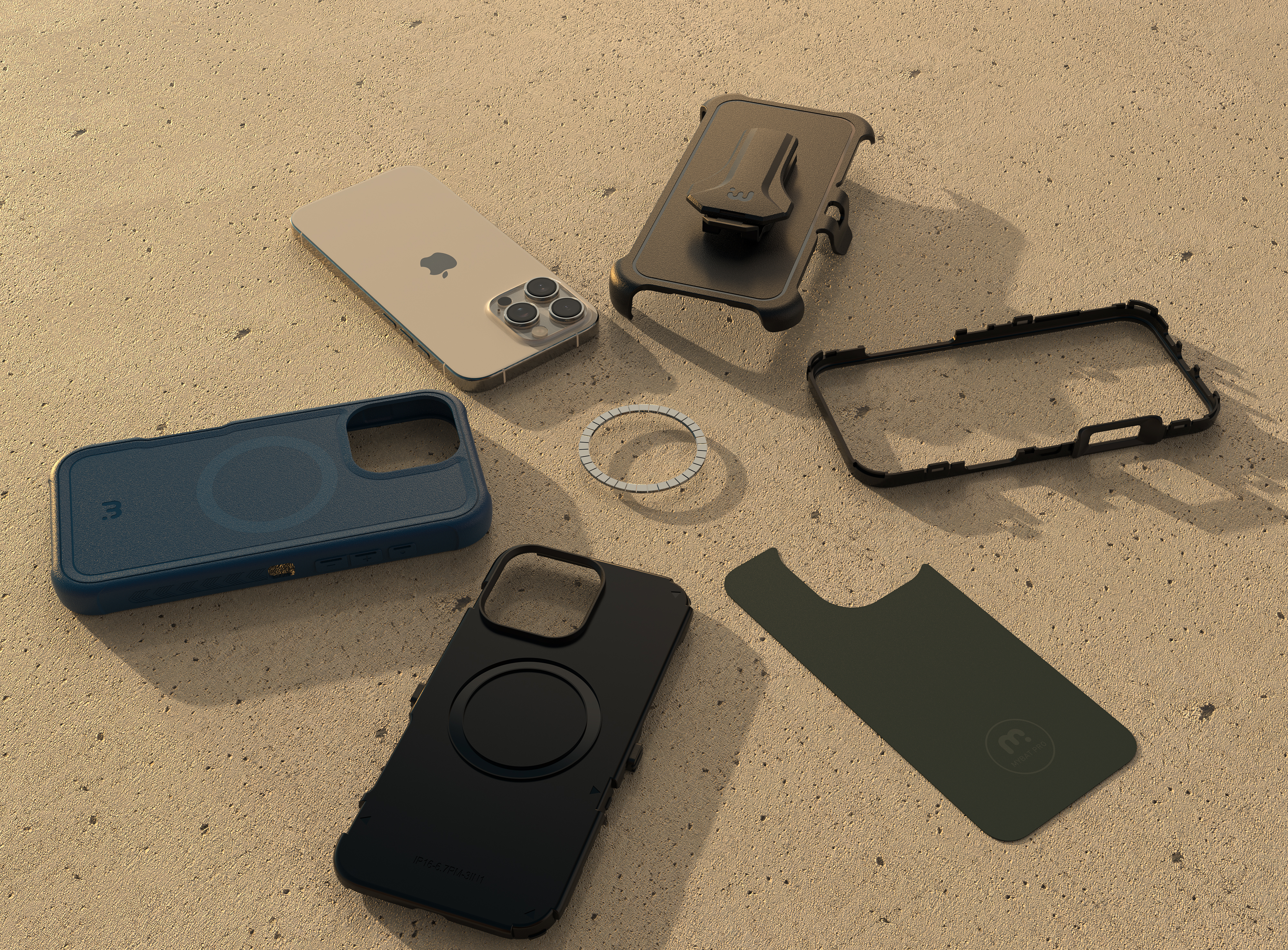 IP16 phone case，IP16 protective sleeve，Fall proof mobile phone case，Wireless magnetic suction phone case，