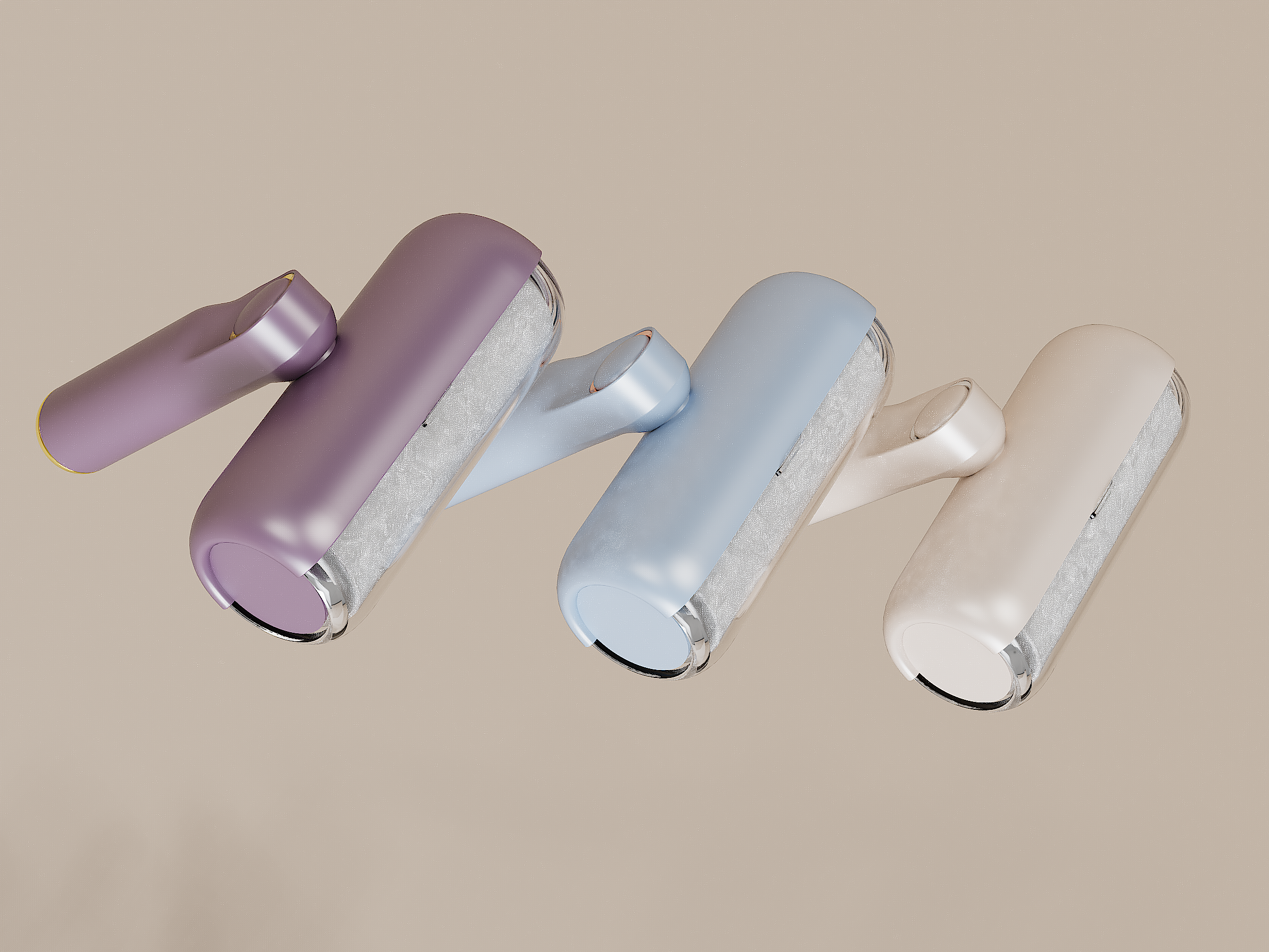 Hair sticking device，fold，Leifen，industrial design，