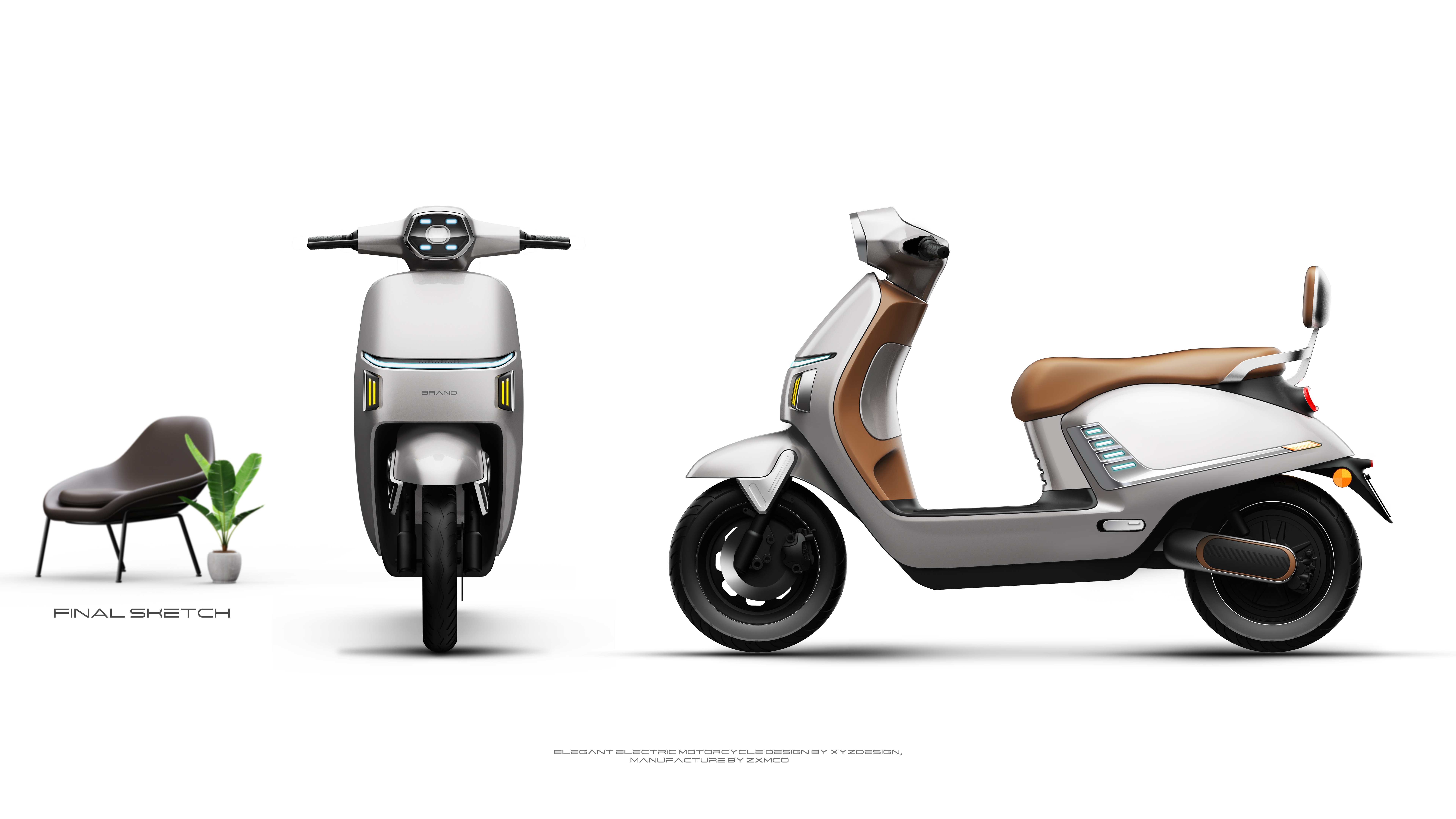 Retro electric motorcycle, transportation，