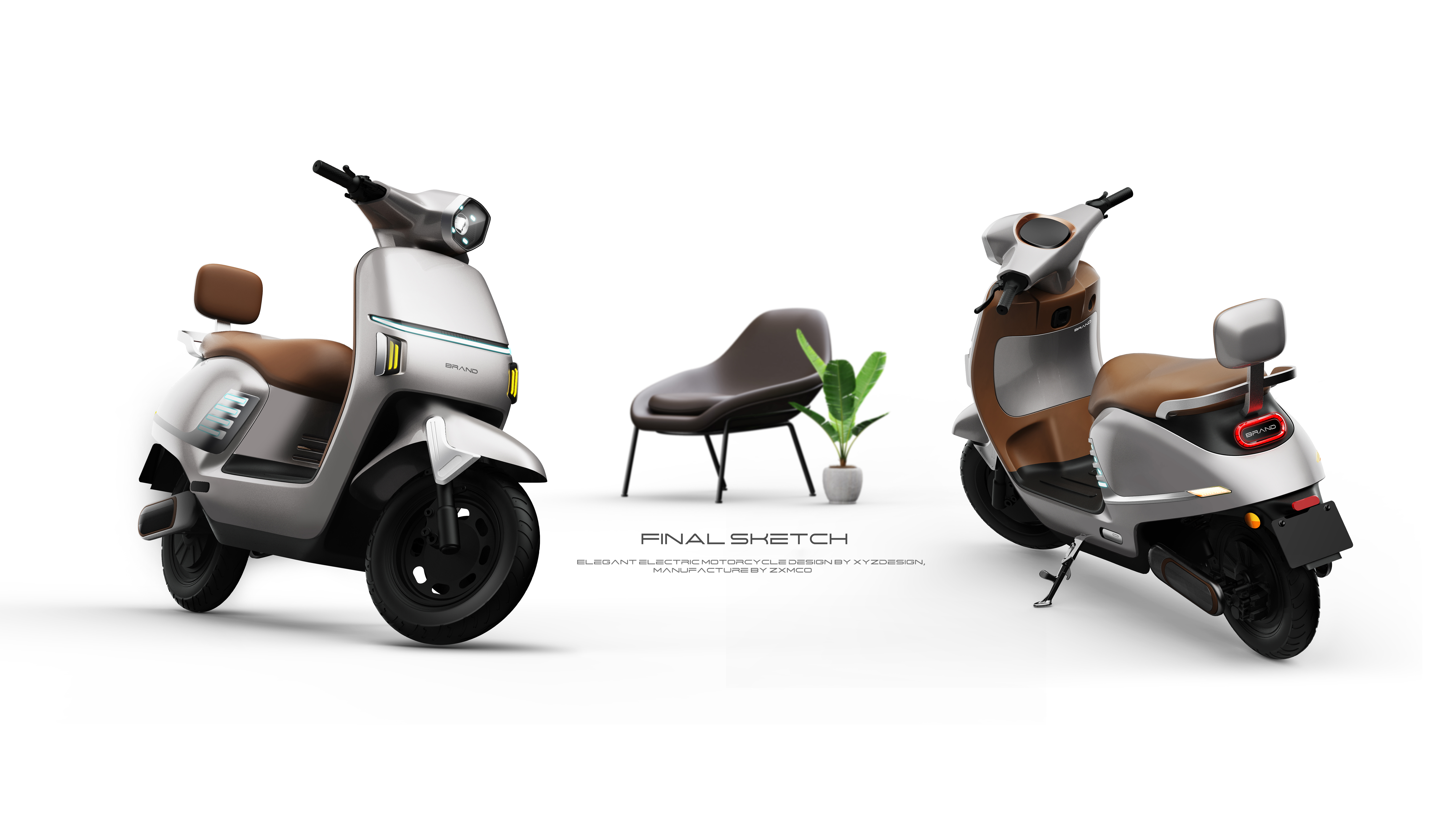 Retro electric motorcycle, transportation，