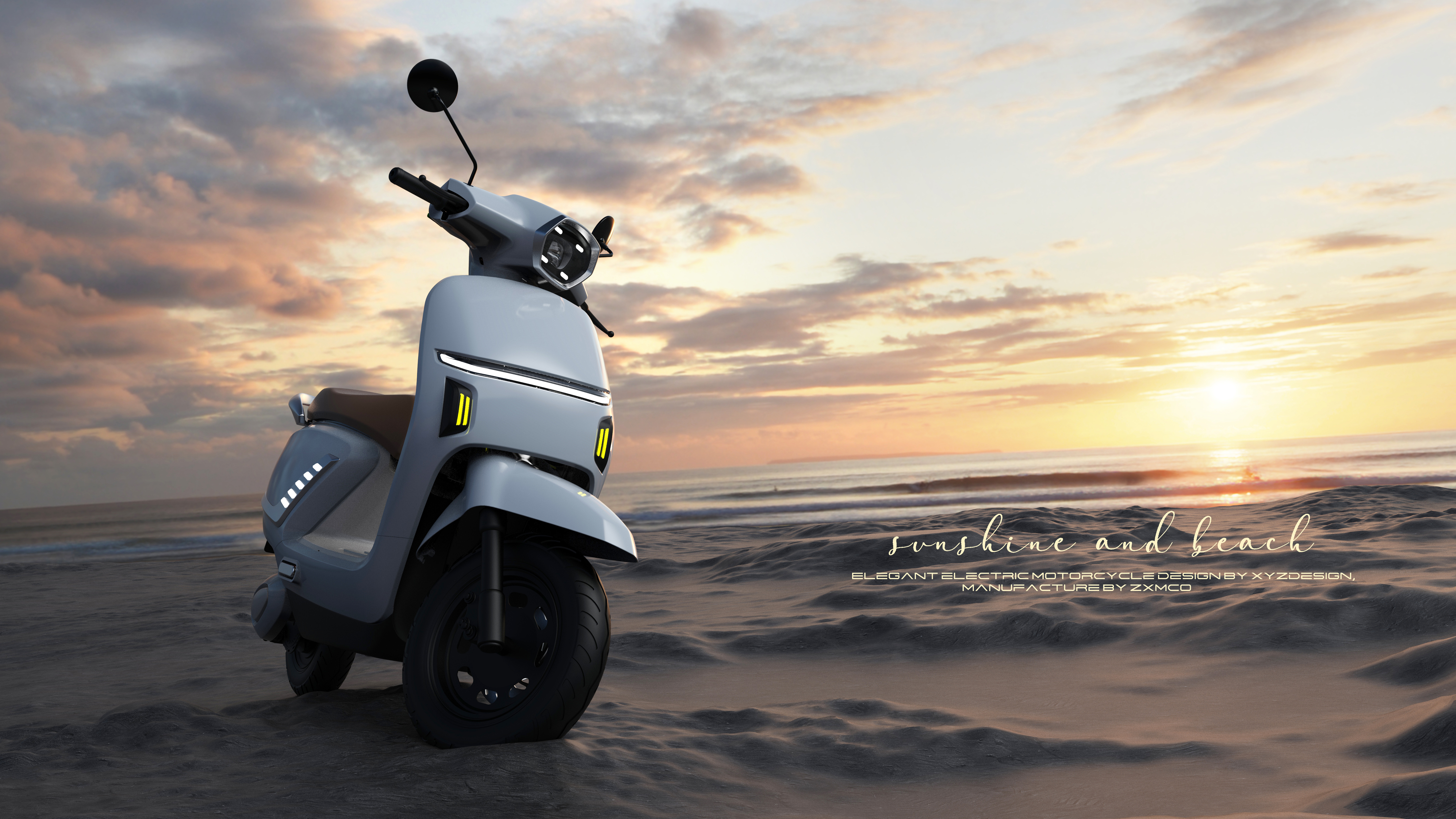 Retro electric motorcycle, transportation，