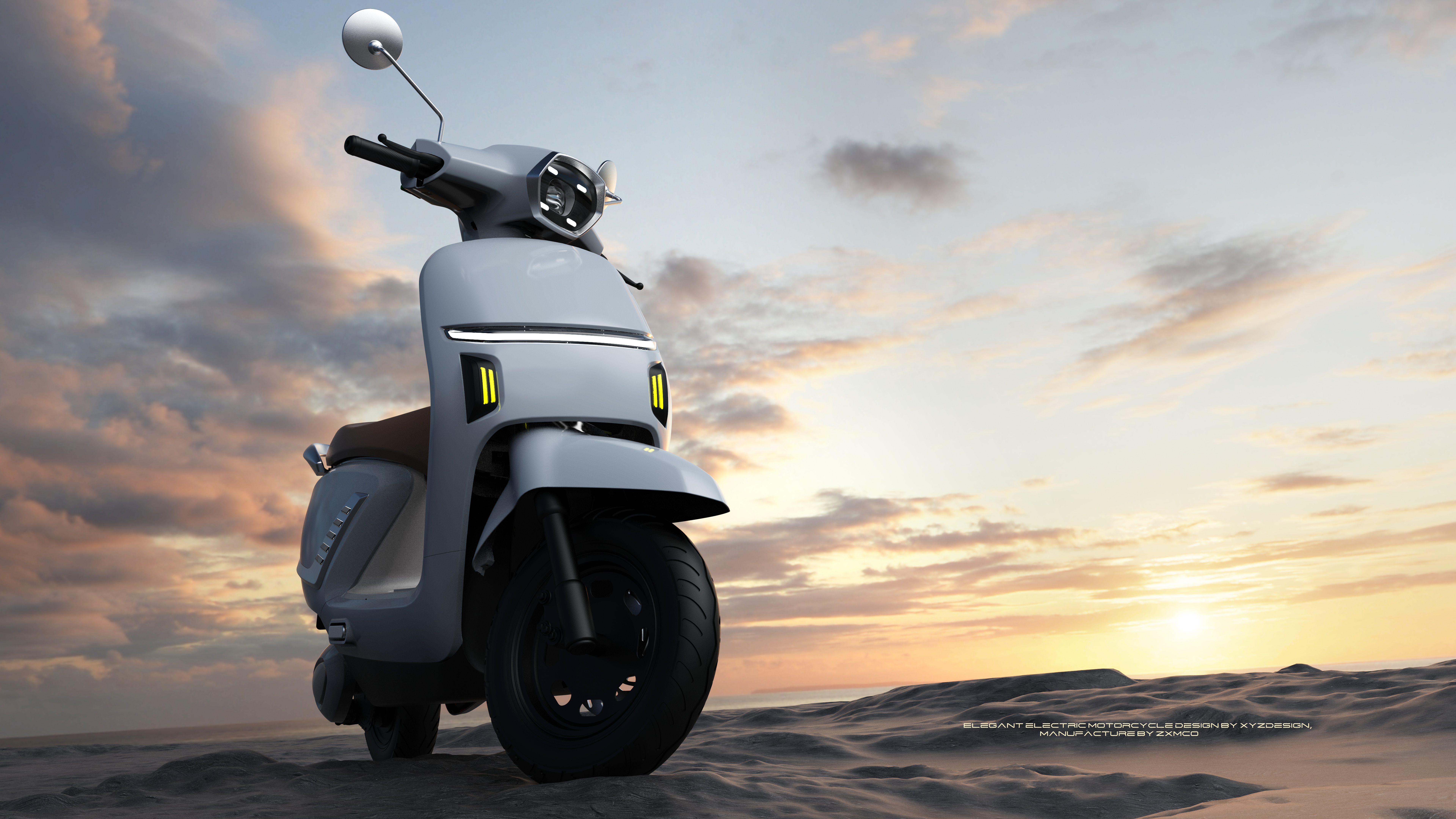 Retro electric motorcycle, transportation，