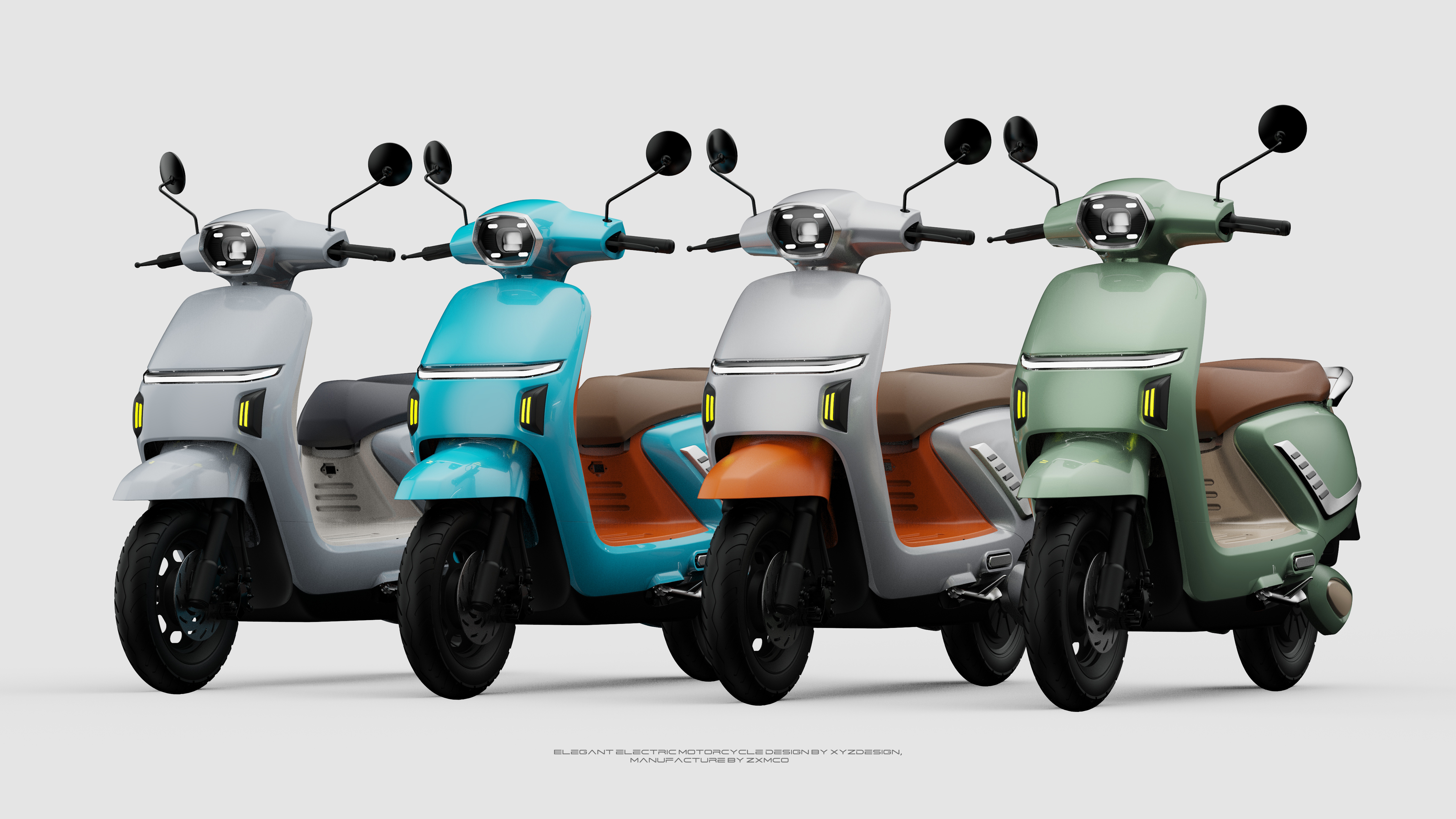 Retro electric motorcycle, transportation，