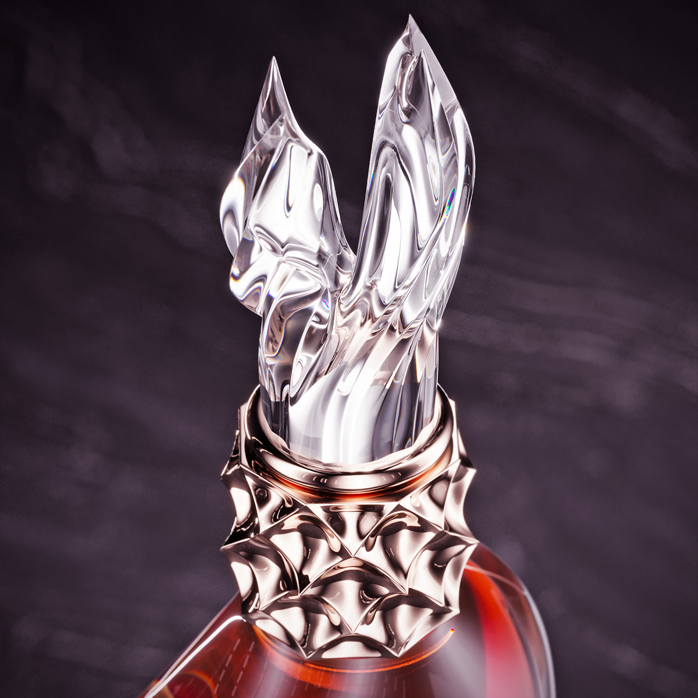 Crystal glass，curve，Bottle body design，Whisky，