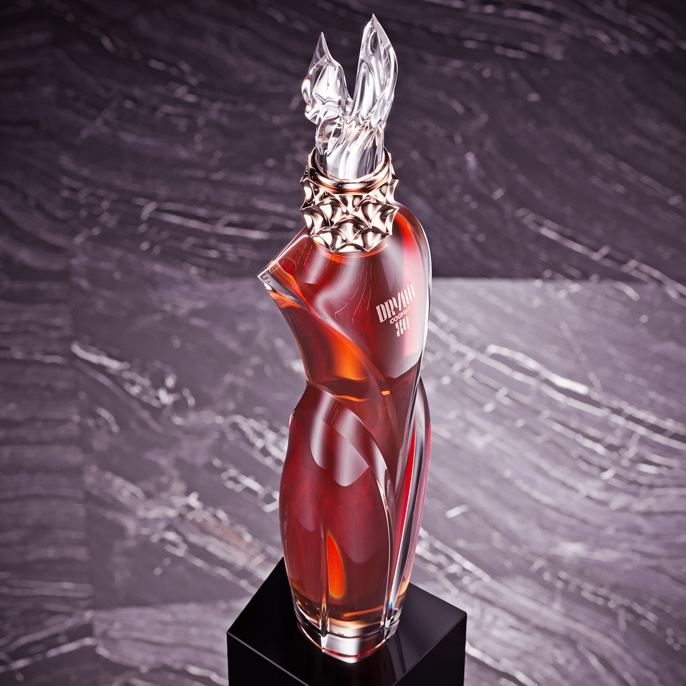 Crystal glass，curve，Bottle body design，Whisky，