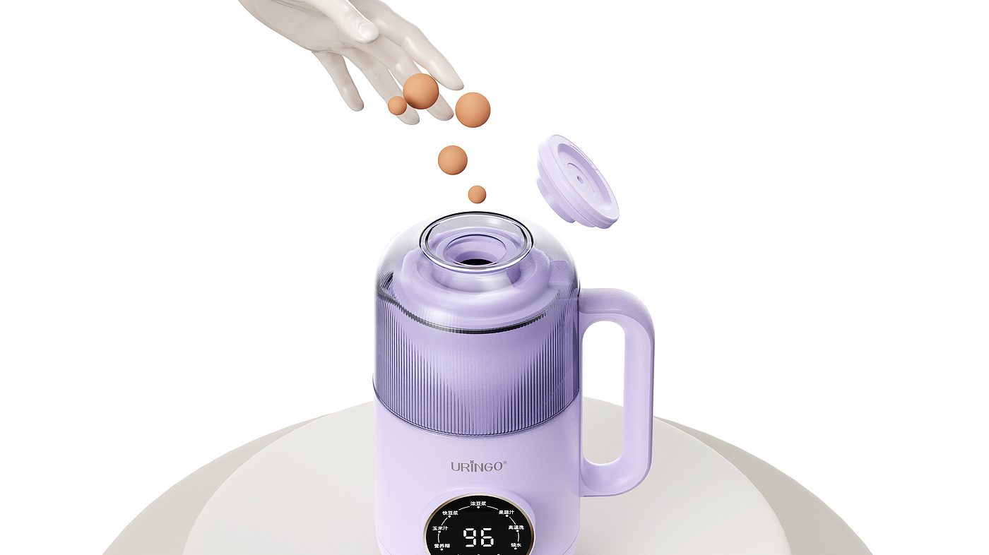 Soybean Milk machine，Colorful jingle，Wall breaker，Mute，product design，