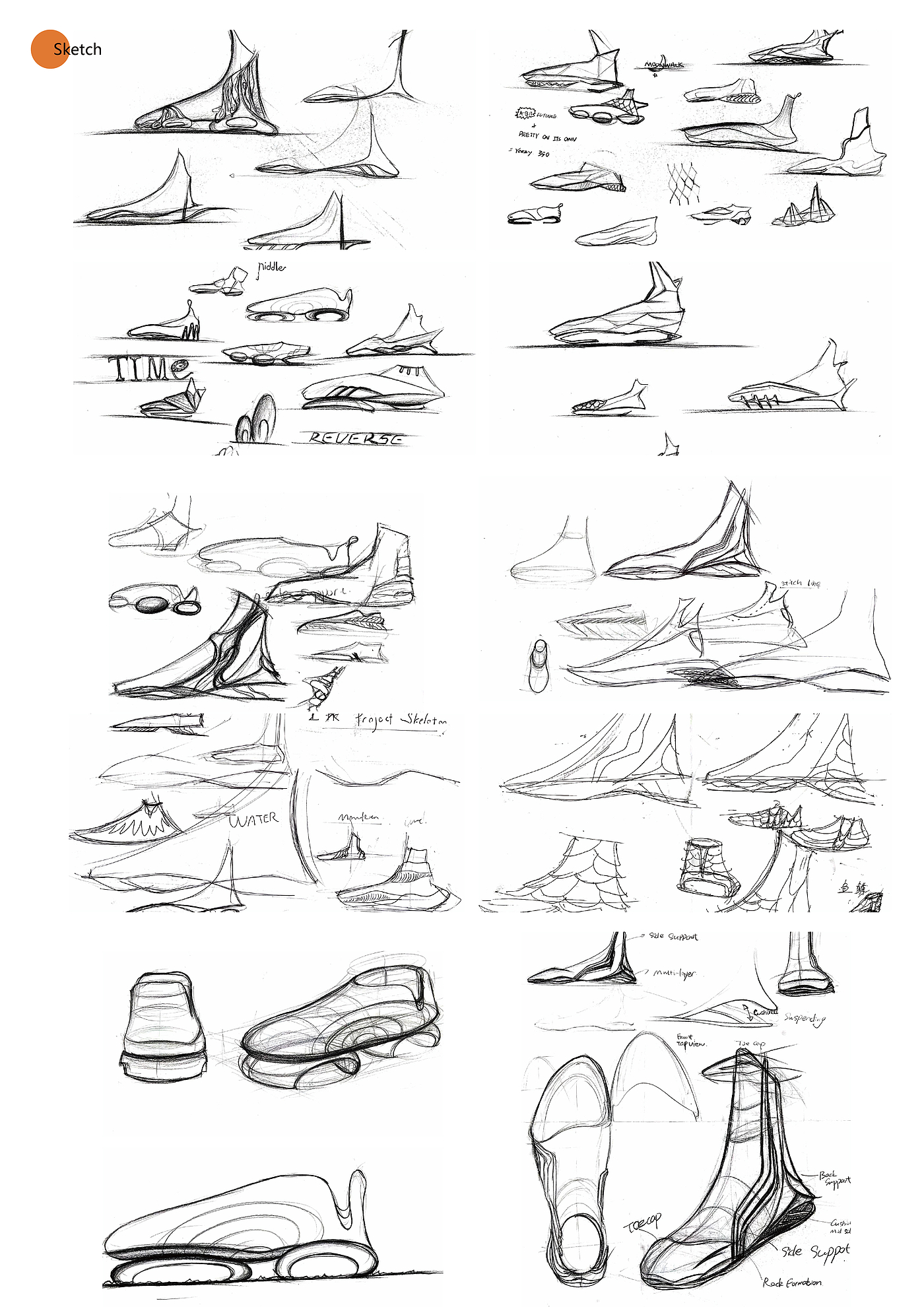 Shoe design, sneaker design，