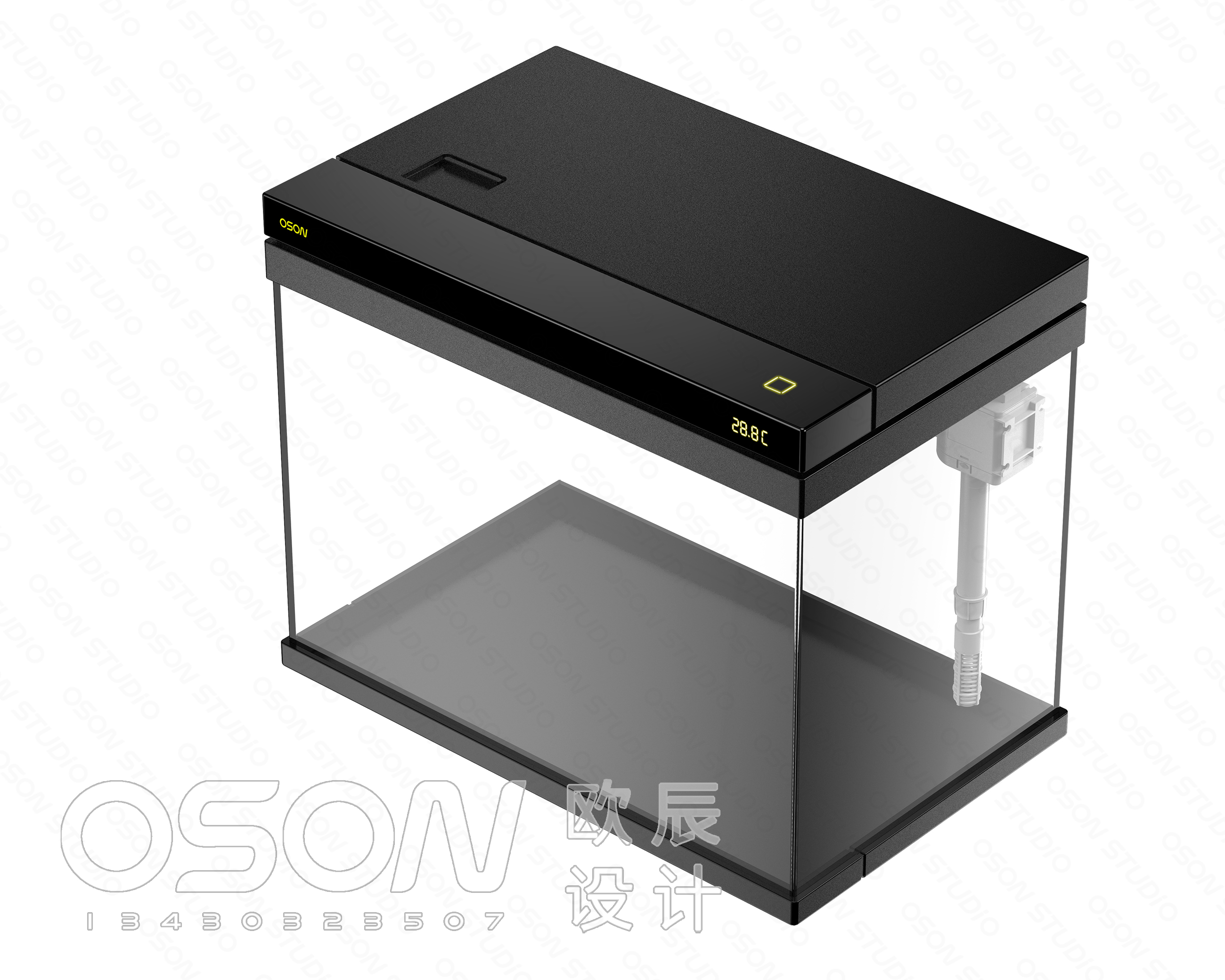 Fish tank design，Which brand of desktop fish tank is good，Desktop fish tank recommend，Aquarium fish tank，product design，Ou Chen design，industrial design，