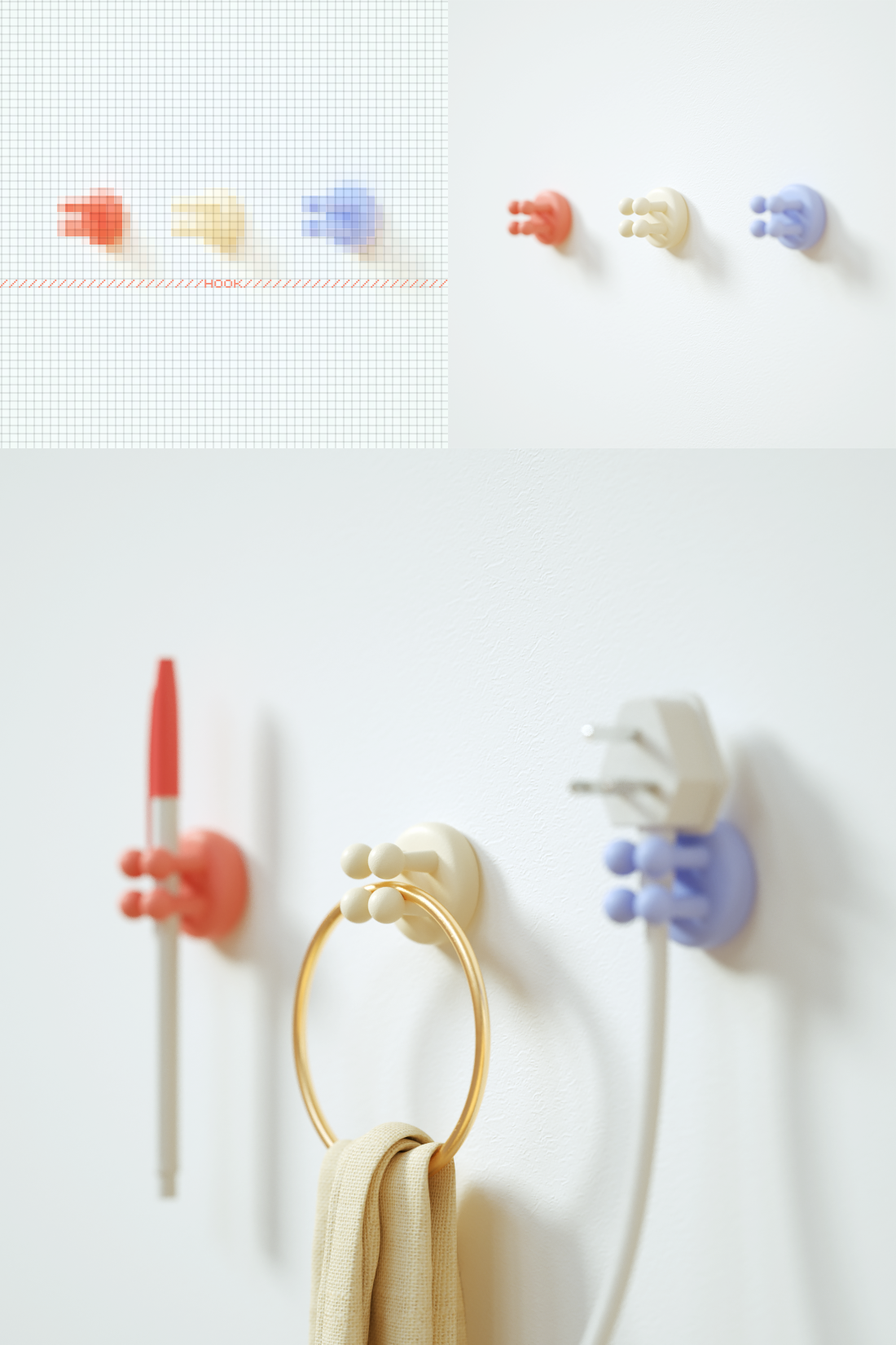 Redesign，articles for daily use，daily supplies，glass，a hook，toothbrush，pencil sharpener，