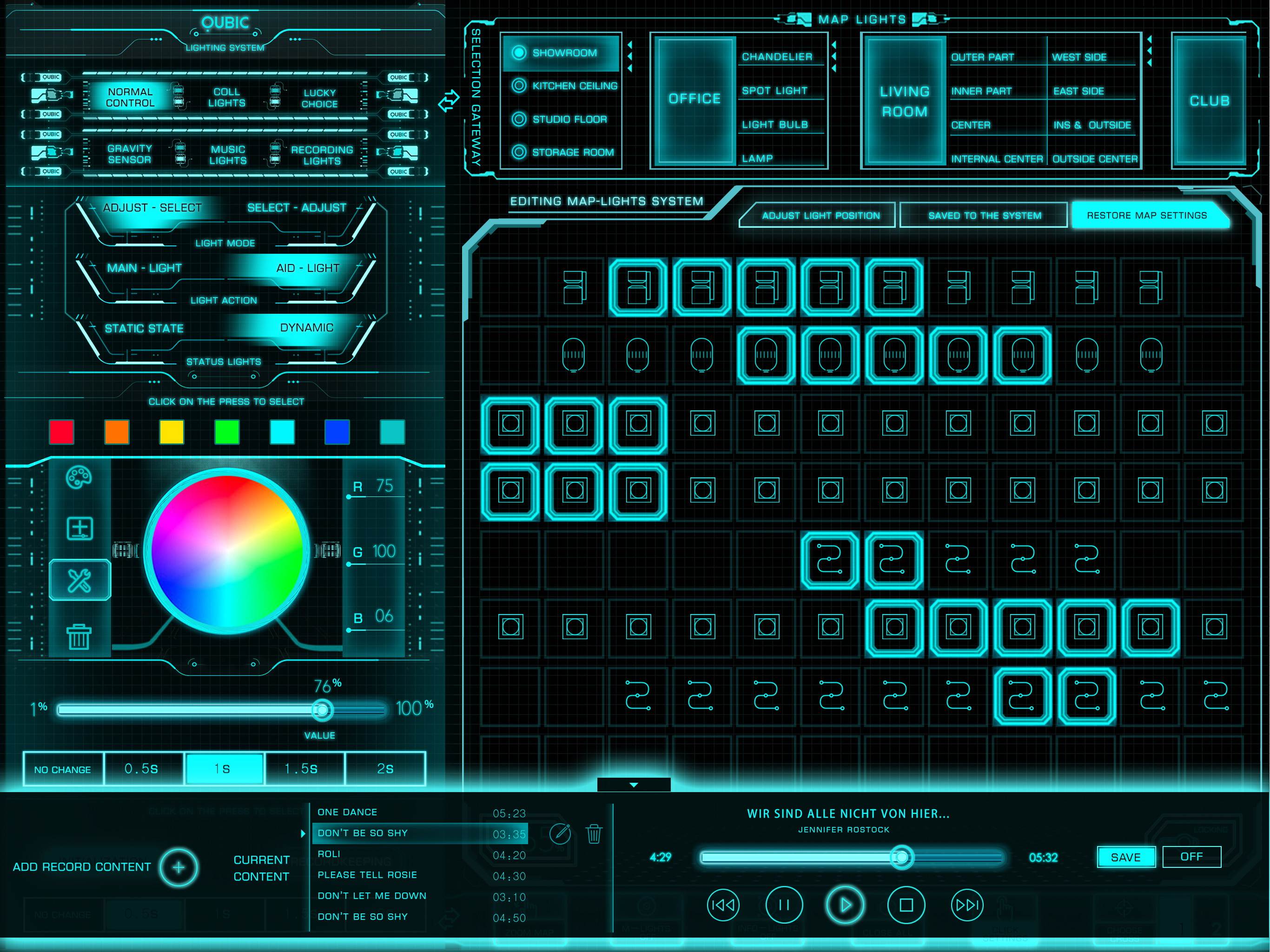 Lighting design，Light control，Wireless Control，UI design，Human computer interaction，professional regulation，If Award，